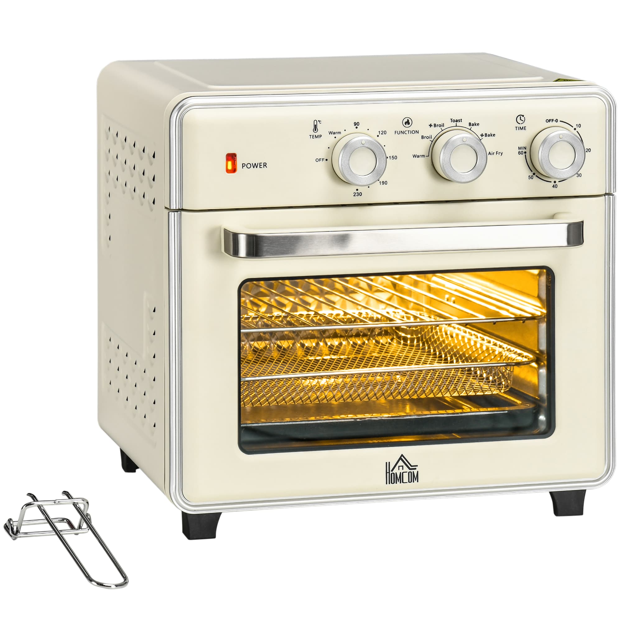 Effortless Everyday Cooking: 20L Cream 7-in-1 Mini Oven - Cream