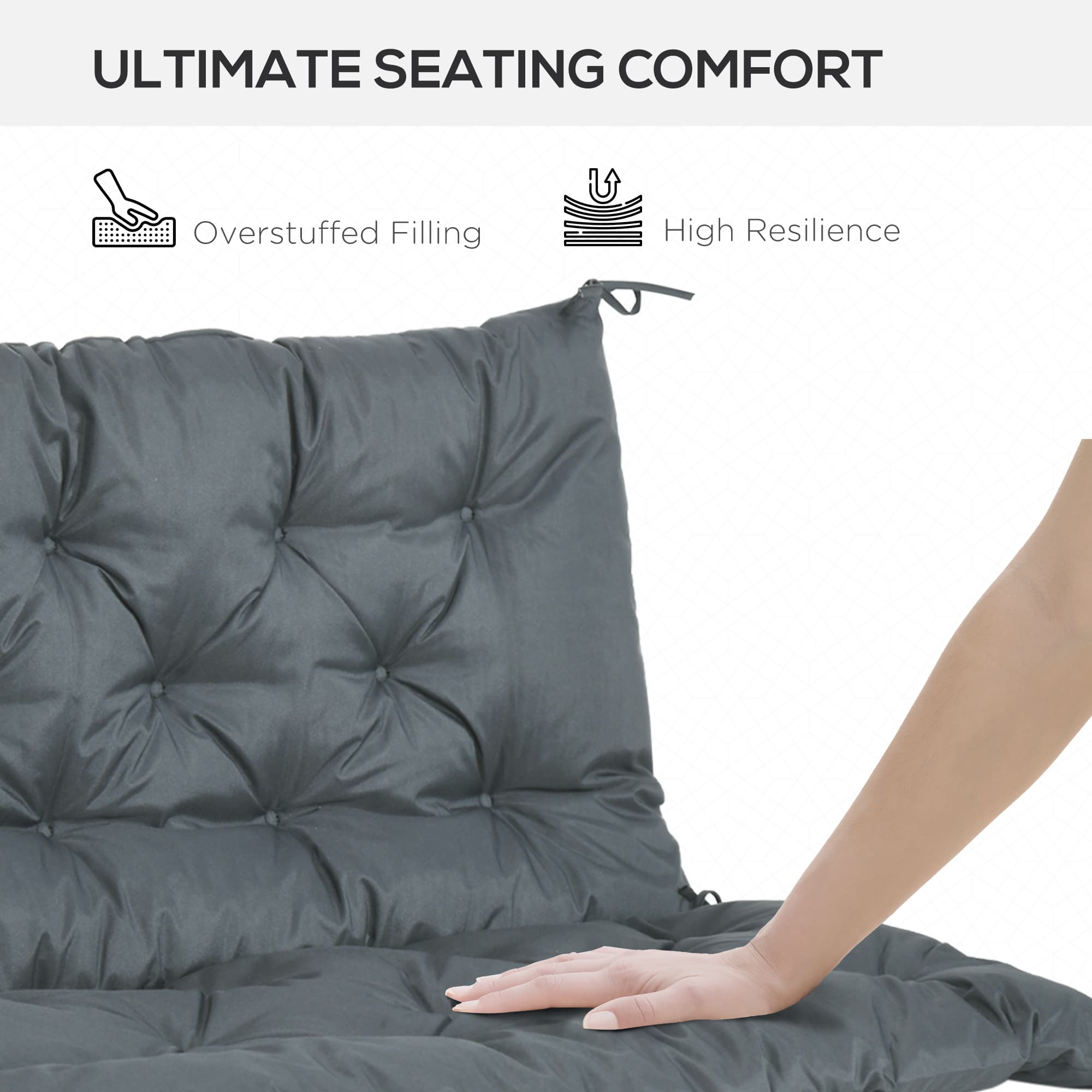 Make a two-seater bench more comfortable in dark grey - image 9