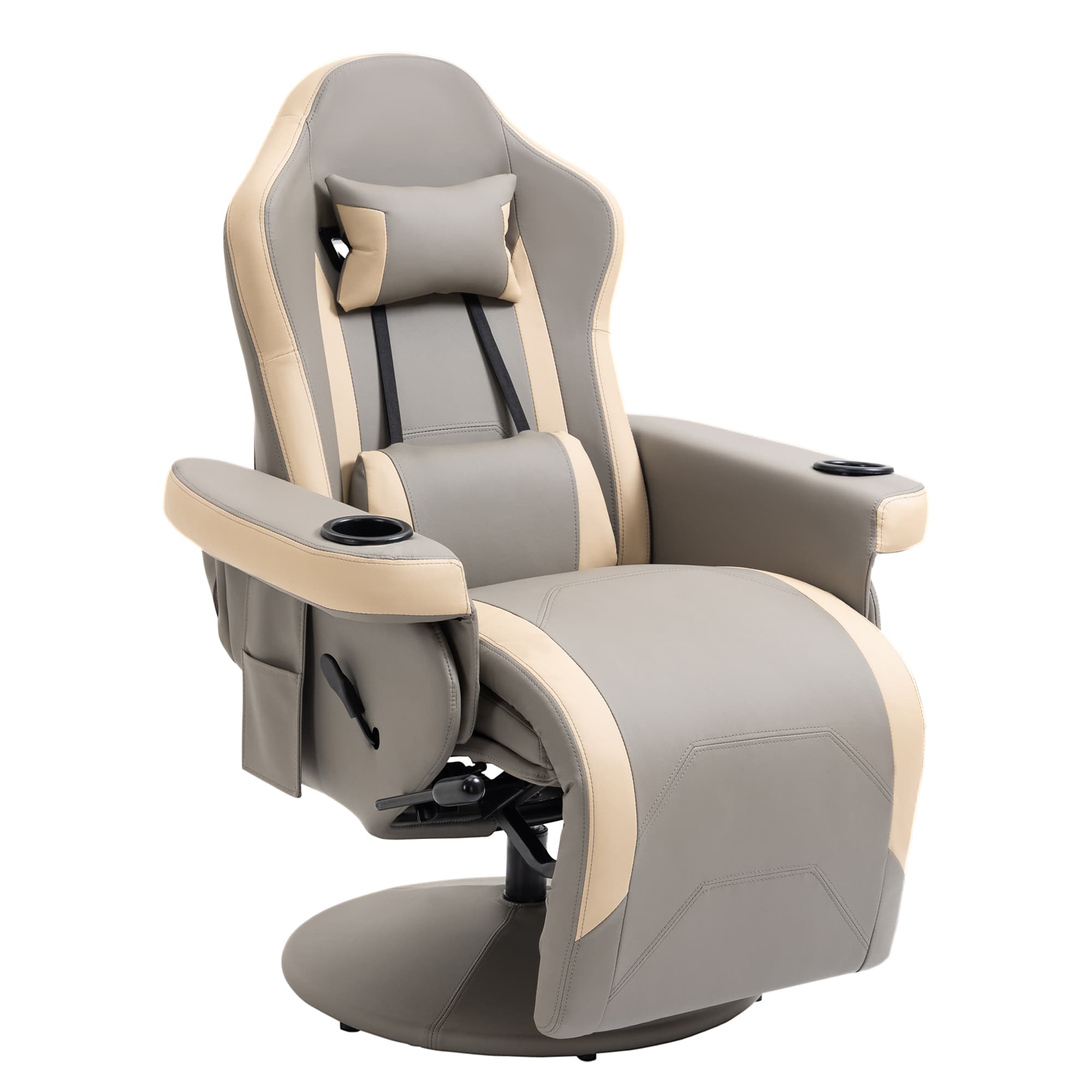 Transform Your Lounge with this Grey Swivel Recliner Chair - Grey