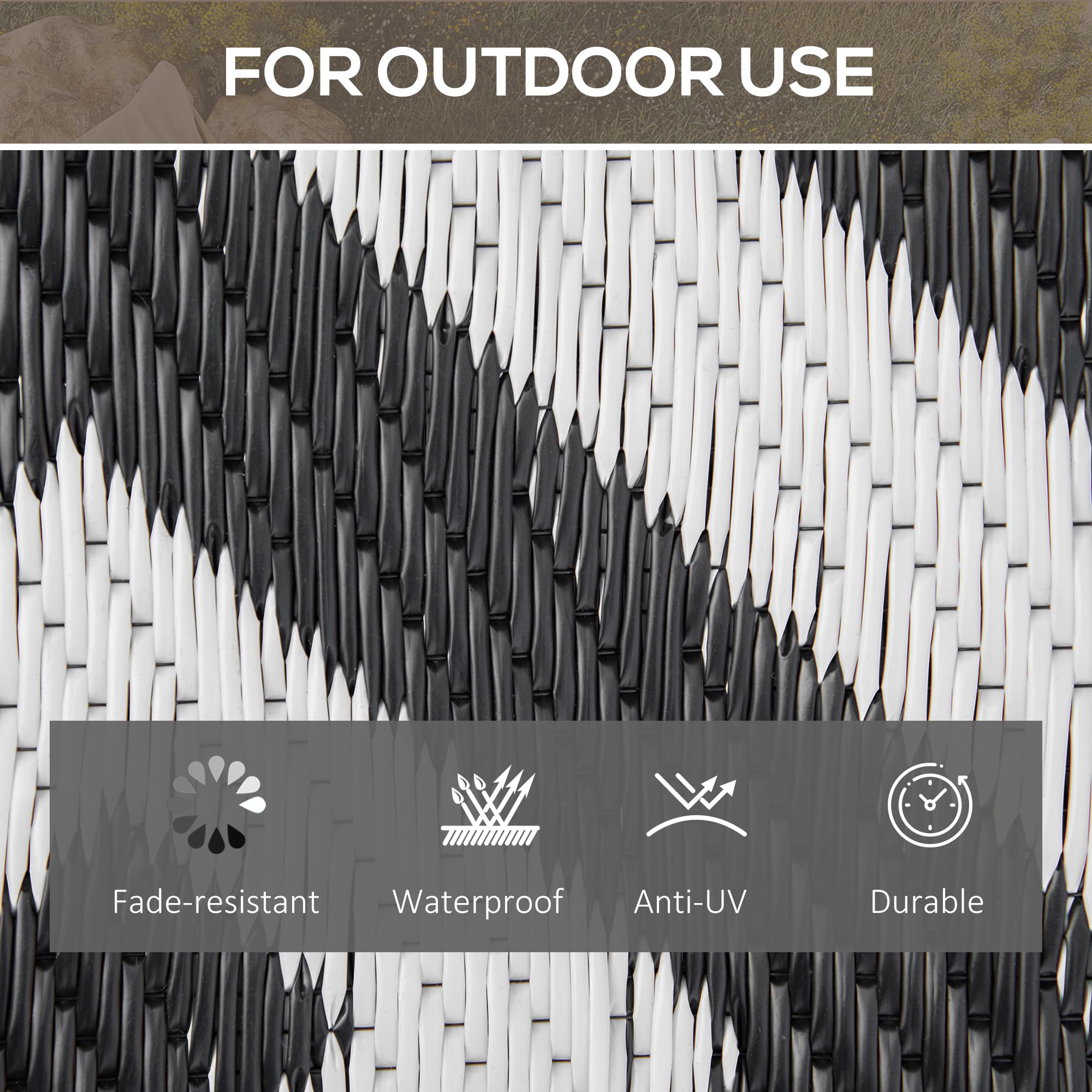 Reversible Outdoor Rug for Patios and Camping - image 3