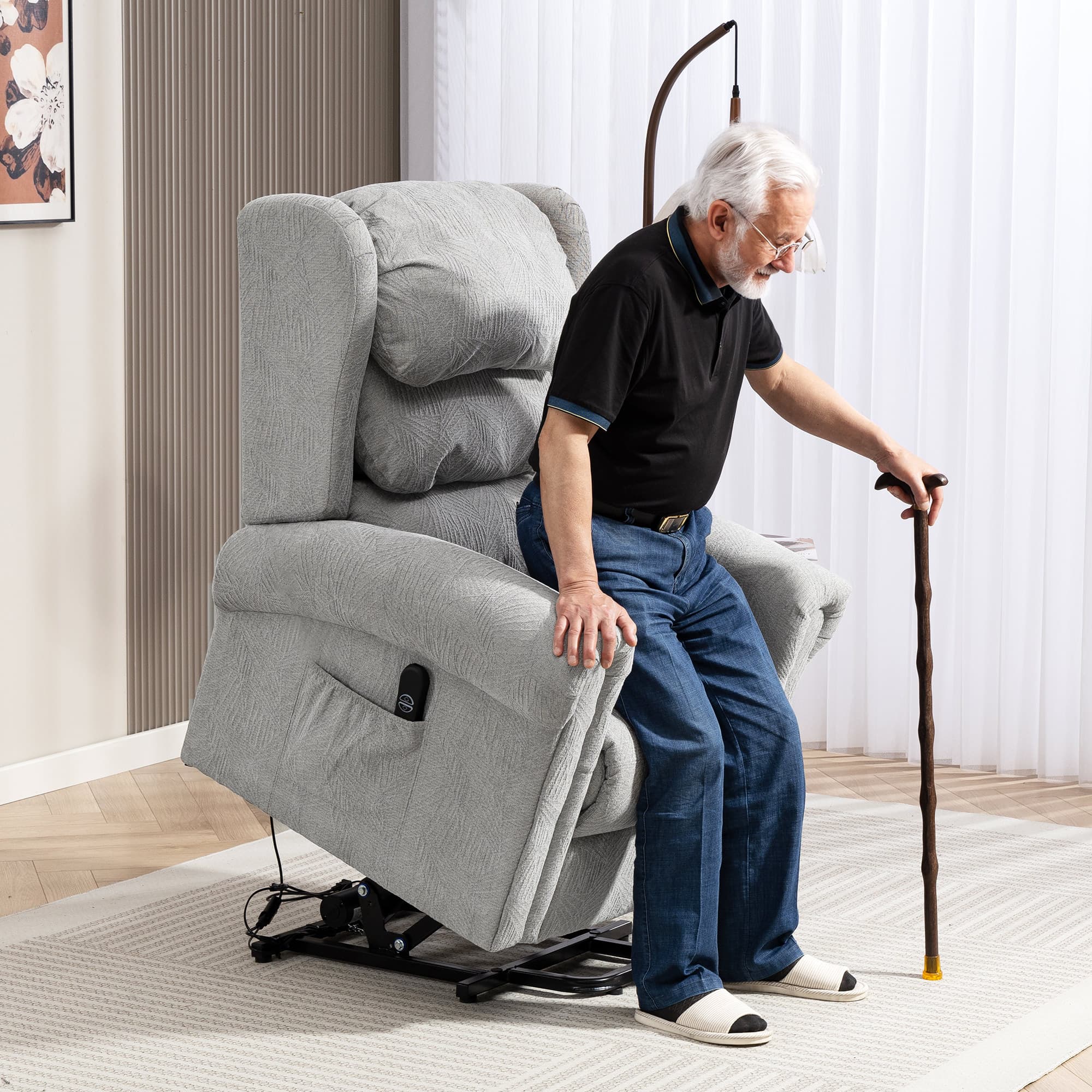 Transform Your Comfort with this Grey Electric Riser Recliner - image 4