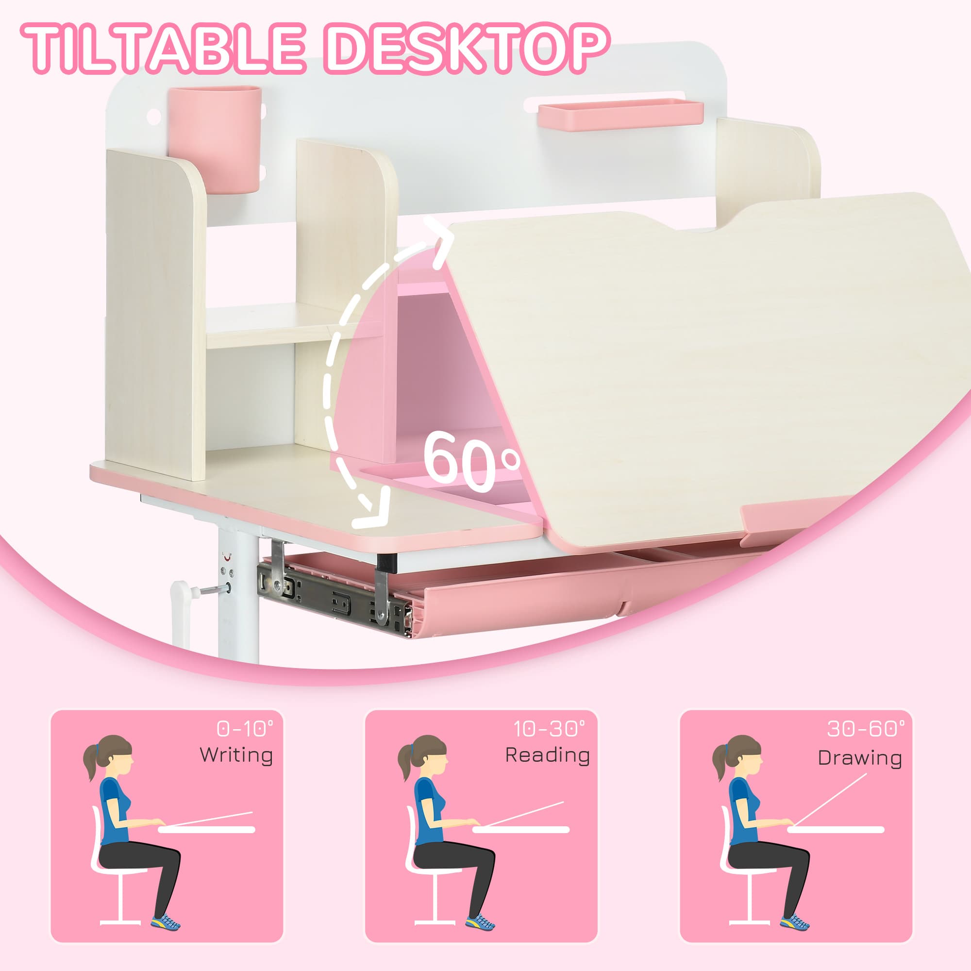 Transform Their Study Space with this Pink Desk & Chair Set - image 5