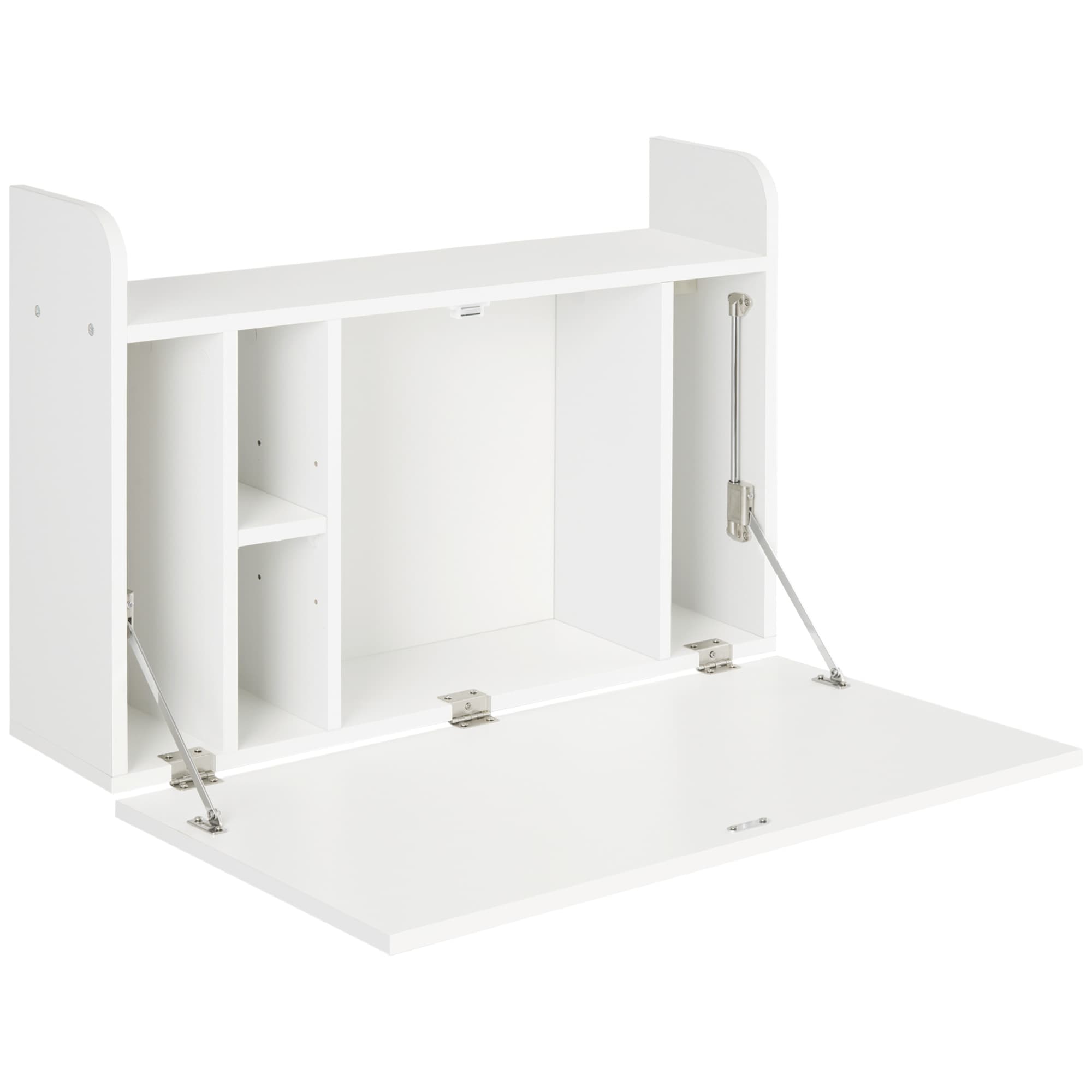 Transform Your Space with this White Floating Laptop Desk - White