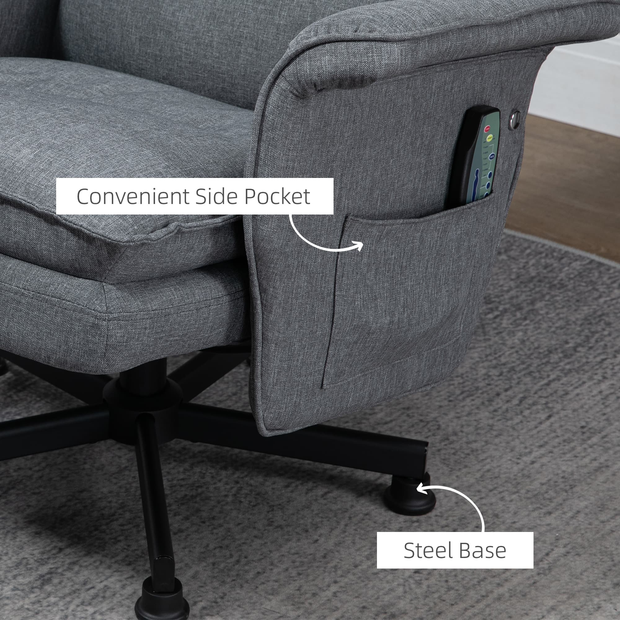Transform Your Relaxation with this Grey Massage Recliner Set - image 5