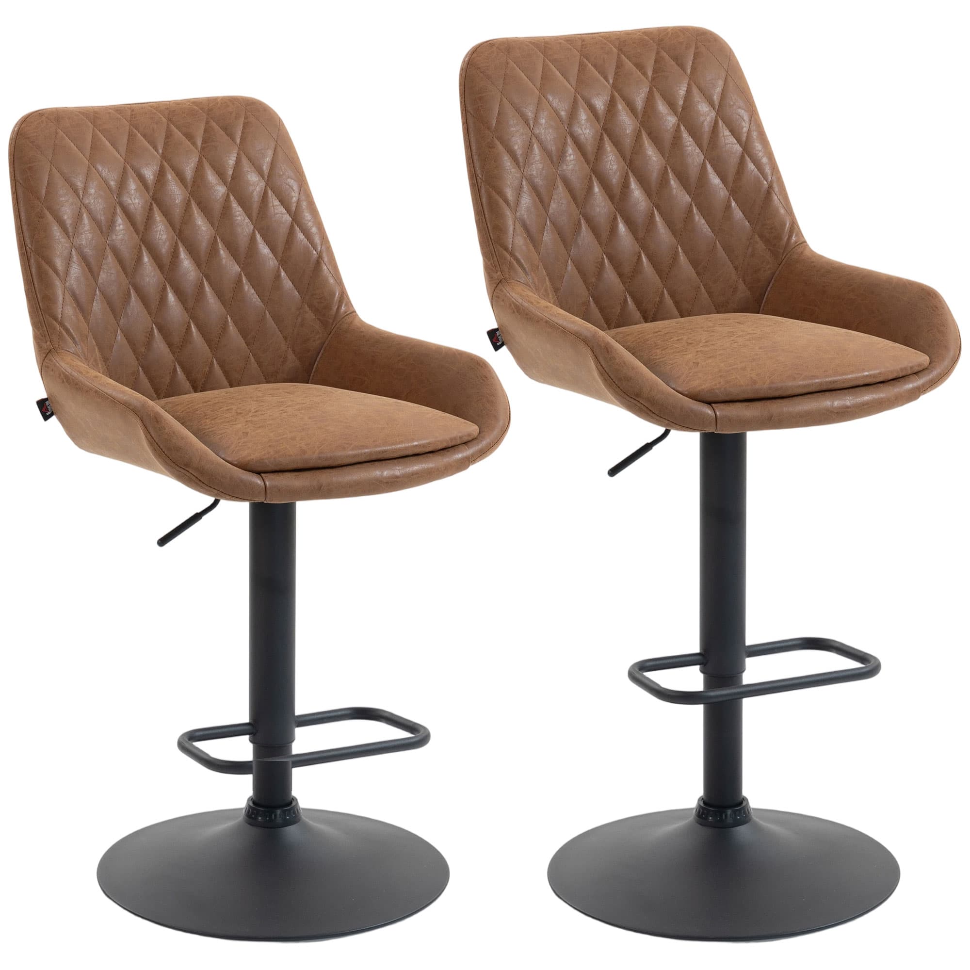 Transform Your Kitchen with Retro Orange Faux Leather Bar Stools - Orange