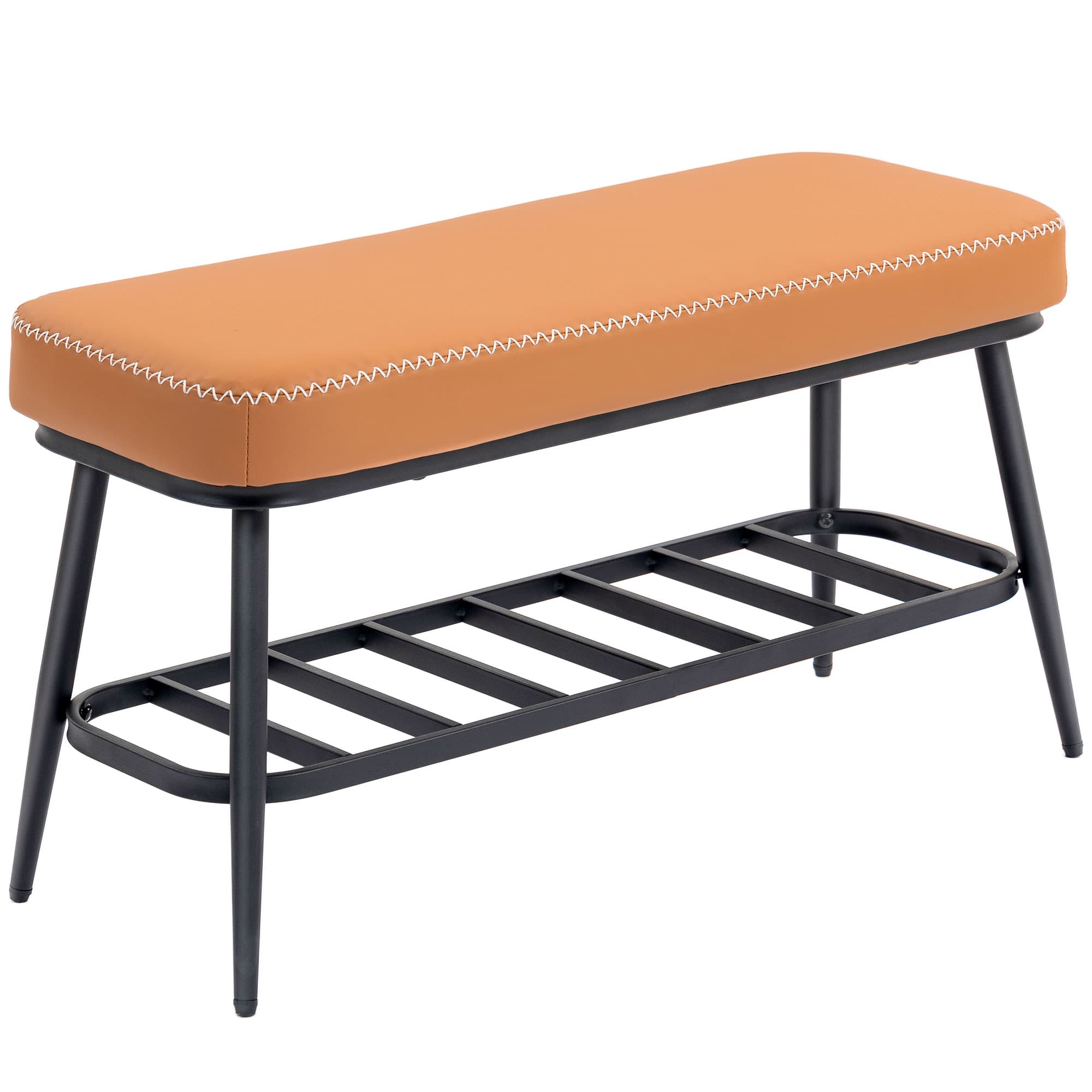A slim shoe bench that keeps busy hallways tidy - Brown