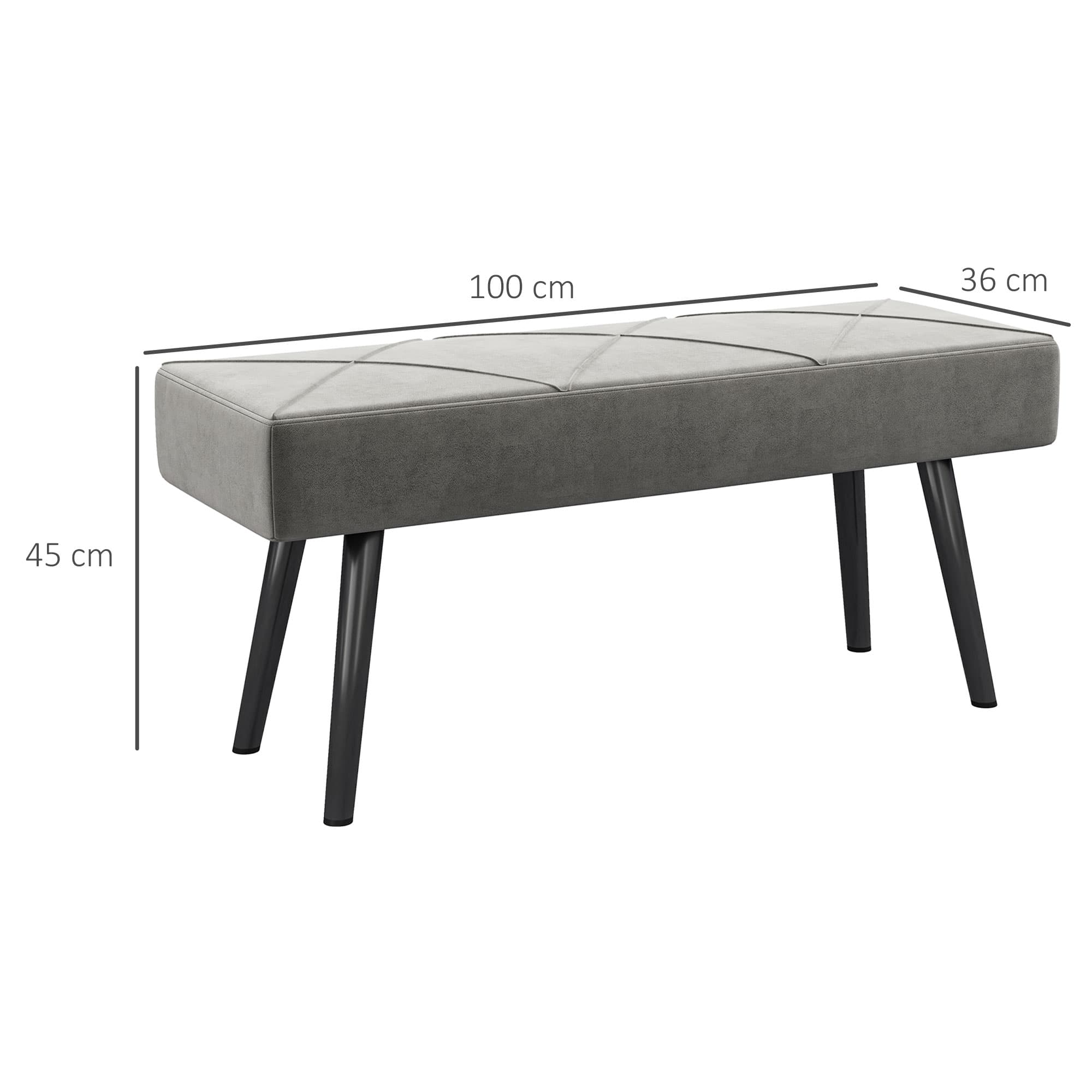 Transform Your Bedroom with this Grey Velvet End of Bed Bench - image 3