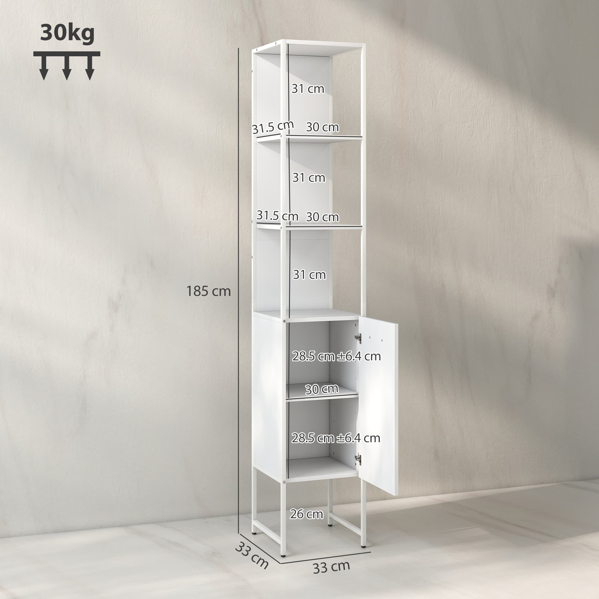 Transform Your Space with this Tall White Bathroom Cabinet - image 2