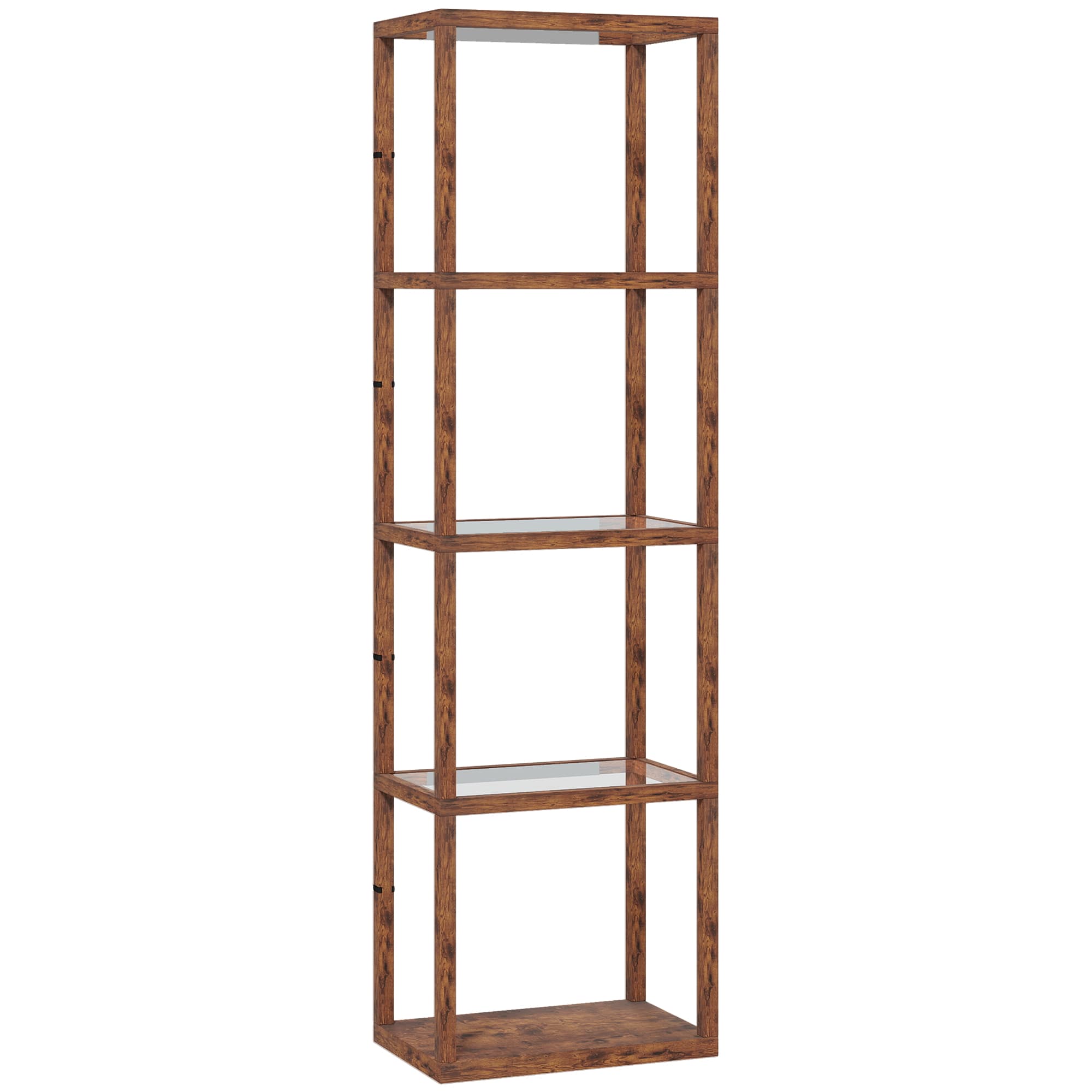 Transform Your Space with this Rustic Brown Shelf Lamp - Rustic Brown