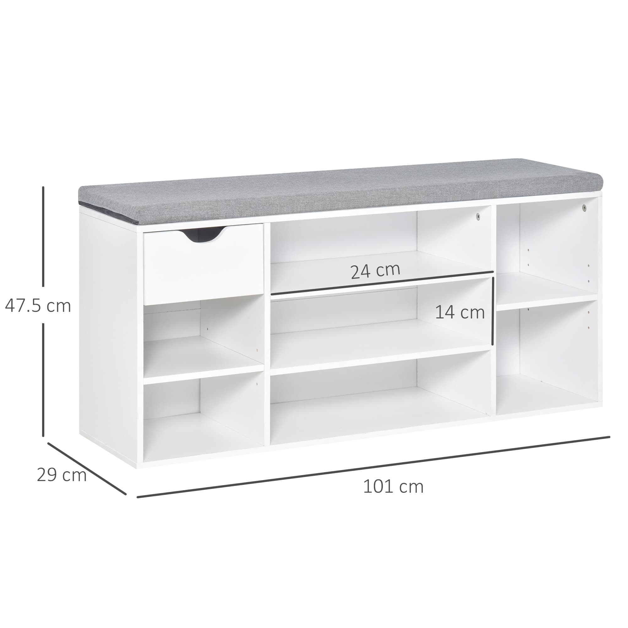 Transform Your Hallway with this White Shoe Storage Bench - image 2