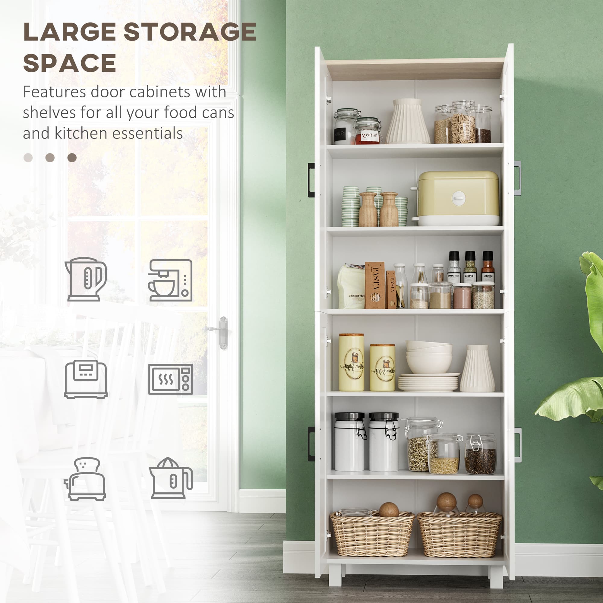 Transform Your Space with this Tall White Kitchen Cupboard - image 3