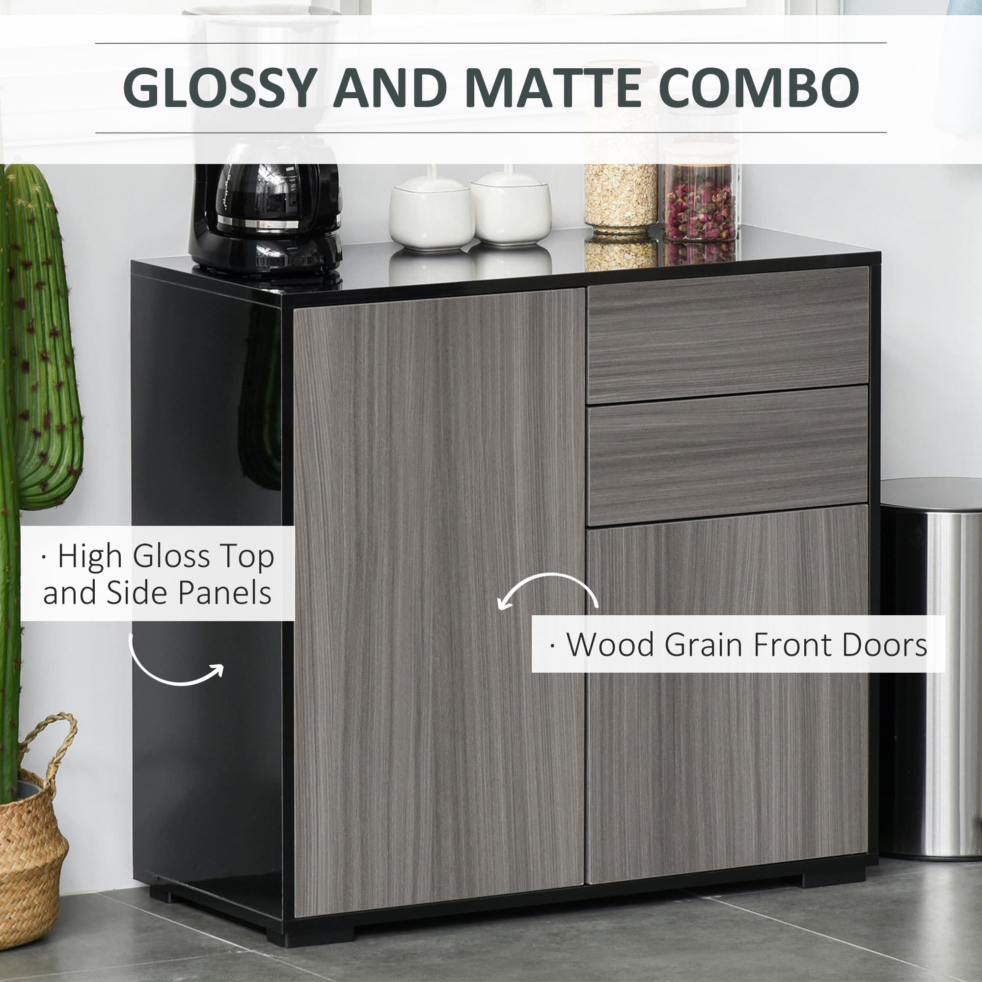 Transform Your Space With This High Gloss Push-Open Sideboard - image 3