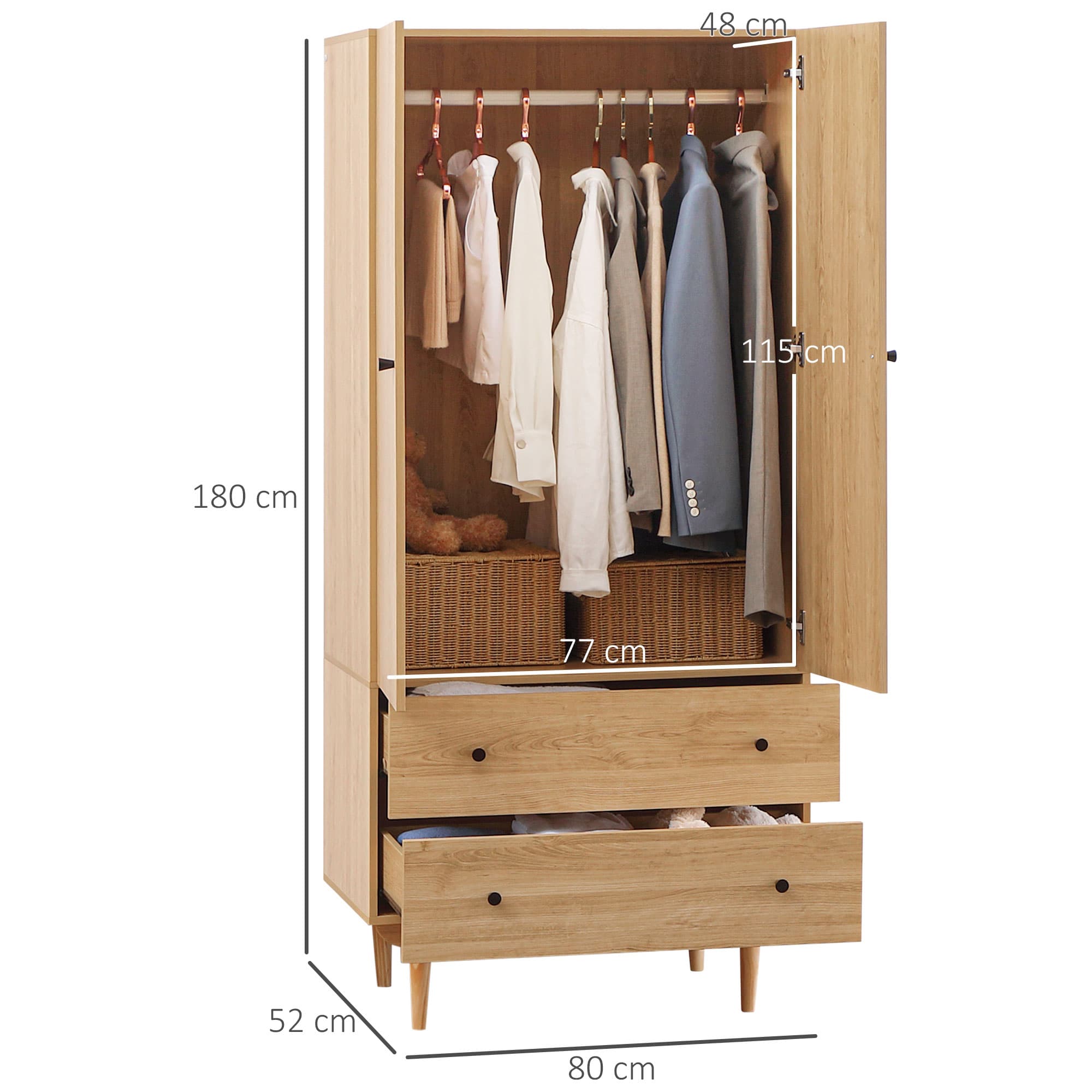 Transform Your Bedroom Storage with this Natural Wood Wardrobe - image 3