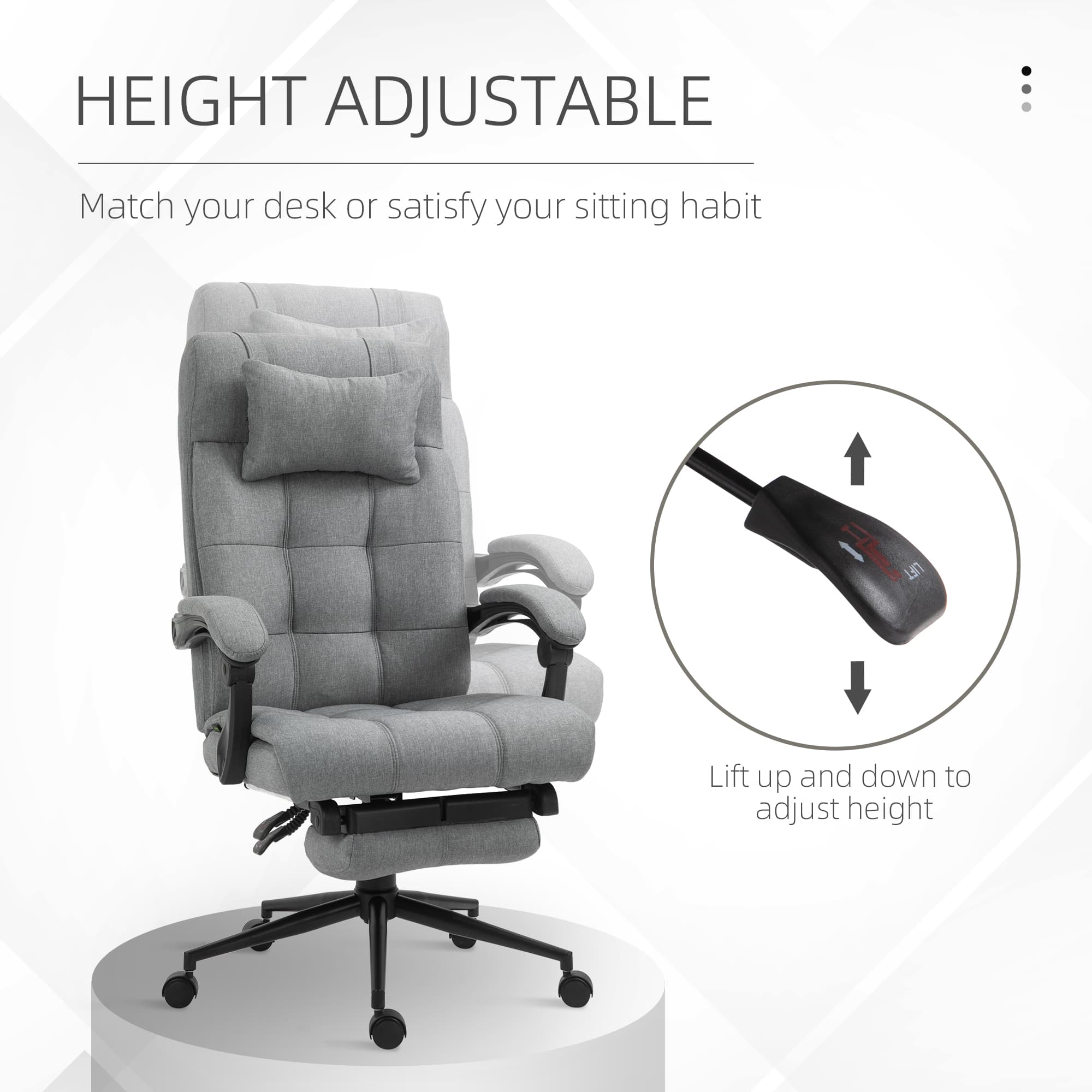 Transform Your Workspace with the Vinsetto Reclining Office Chair - image 5