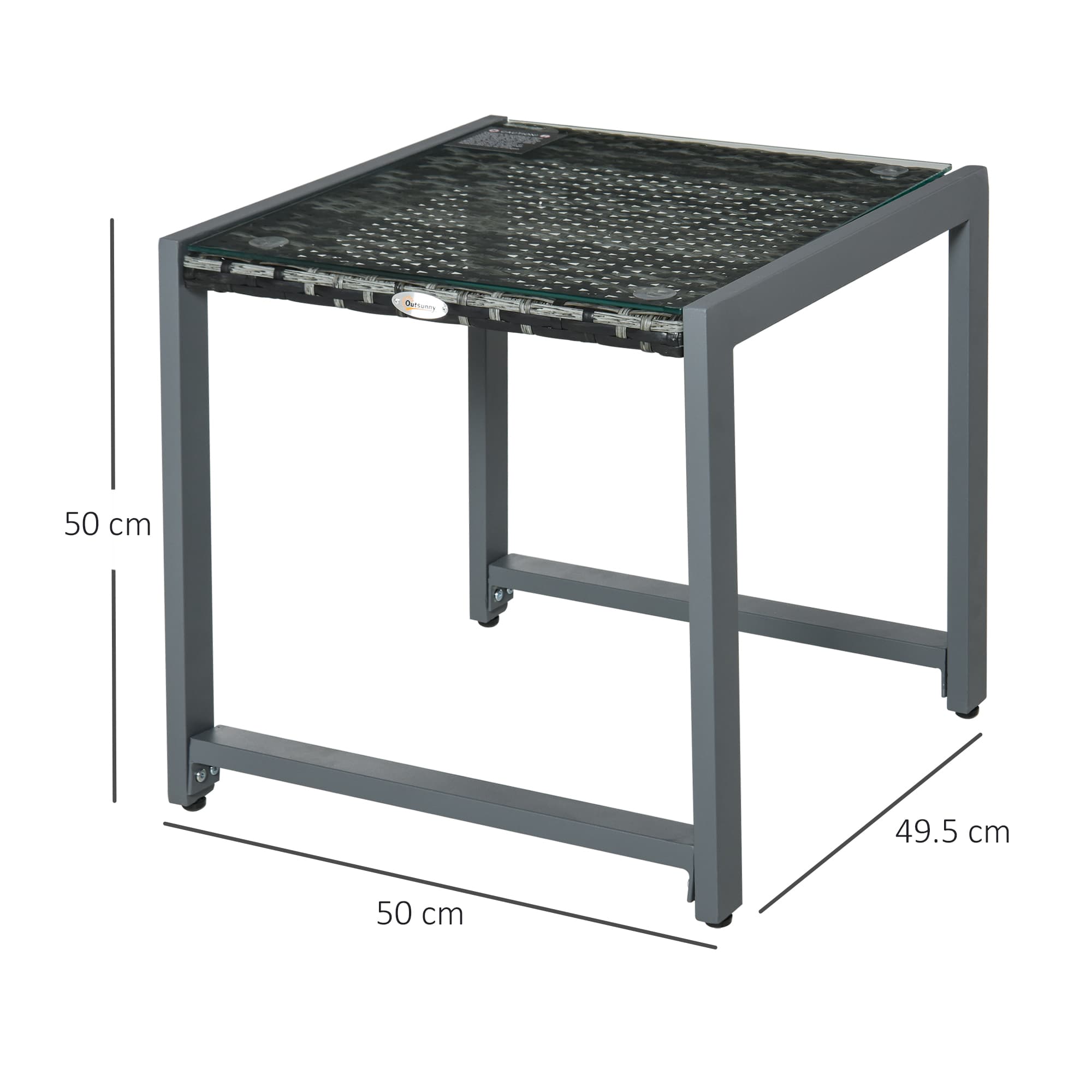 Grey Rattan Patio Table for Outdoor Seating - image 8