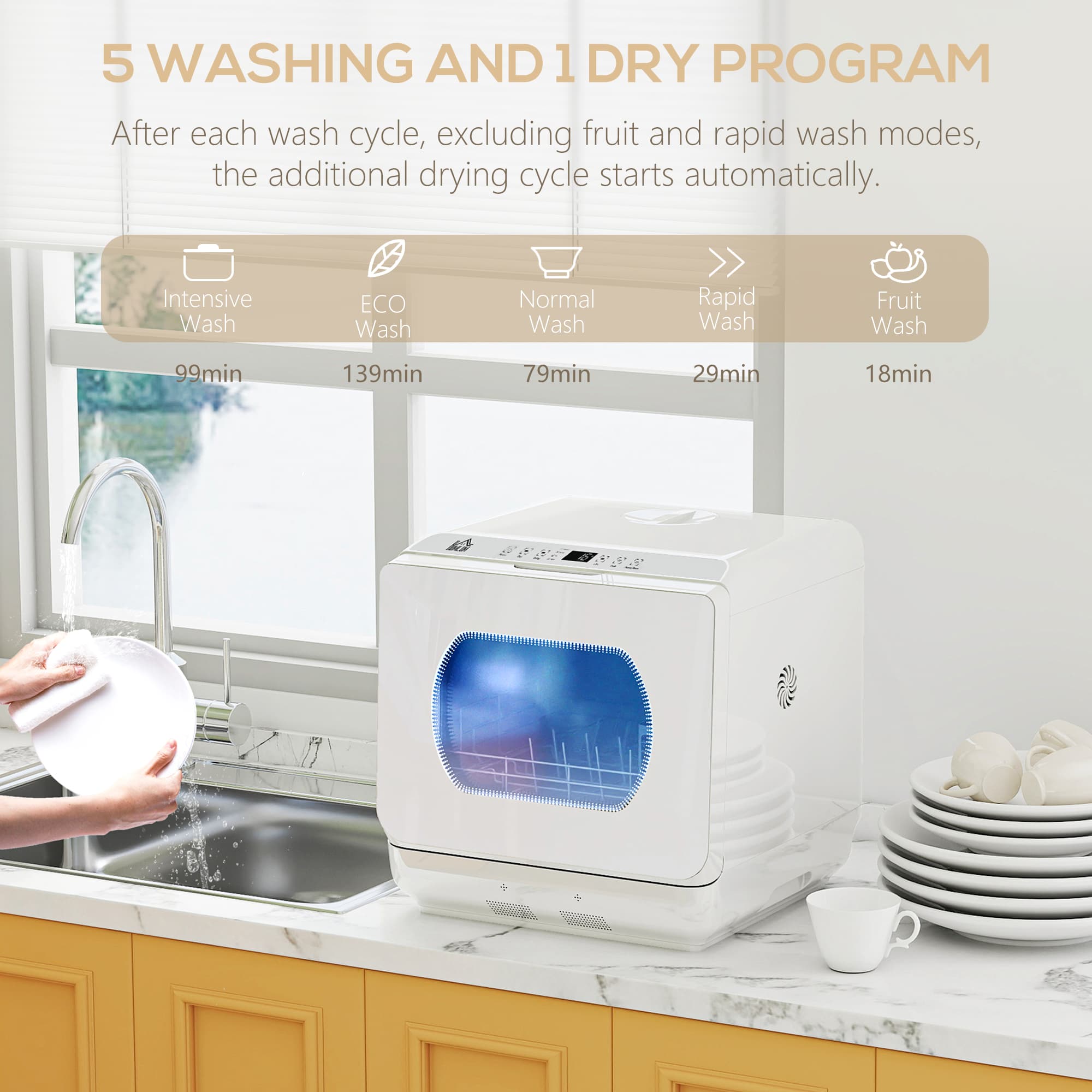 Effortless Cleaning with our Premium Table Top Dishwasher - image 5