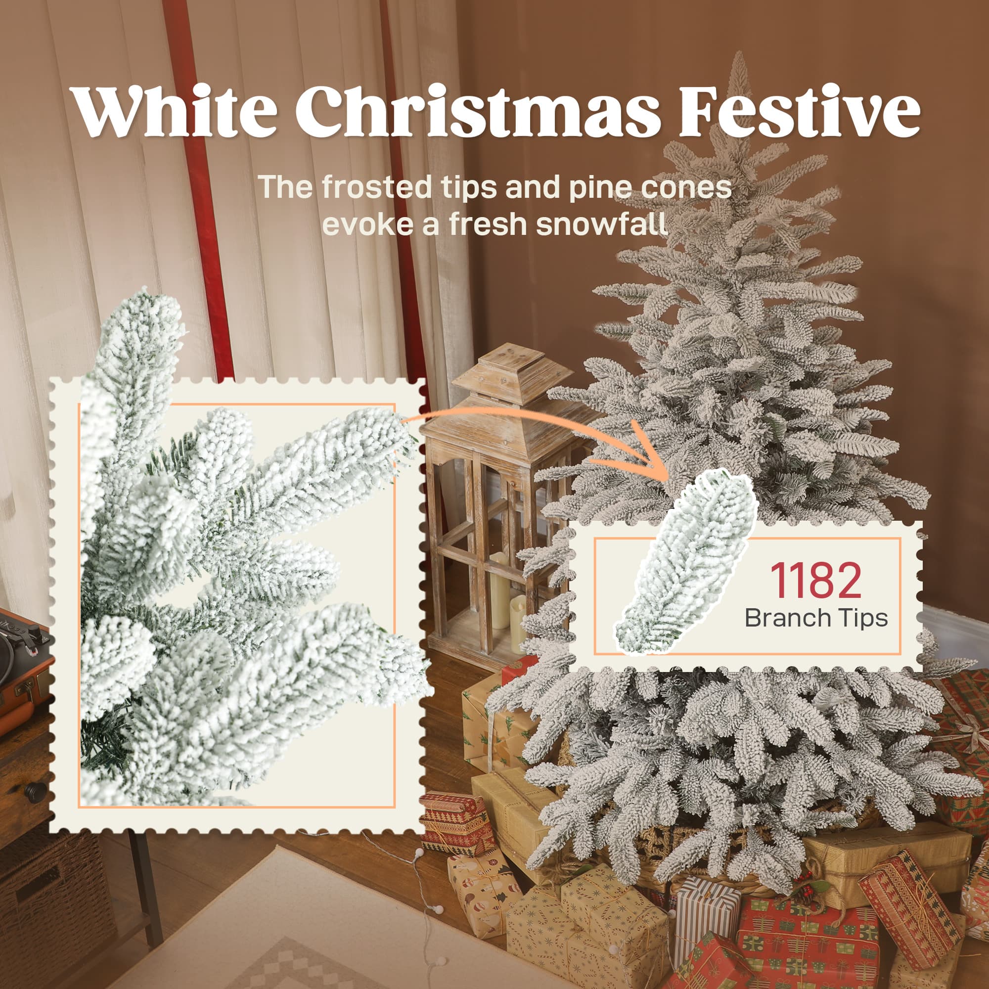 6ft Snowy Artificial Christmas Tree for a Magical Festive Home - image 5