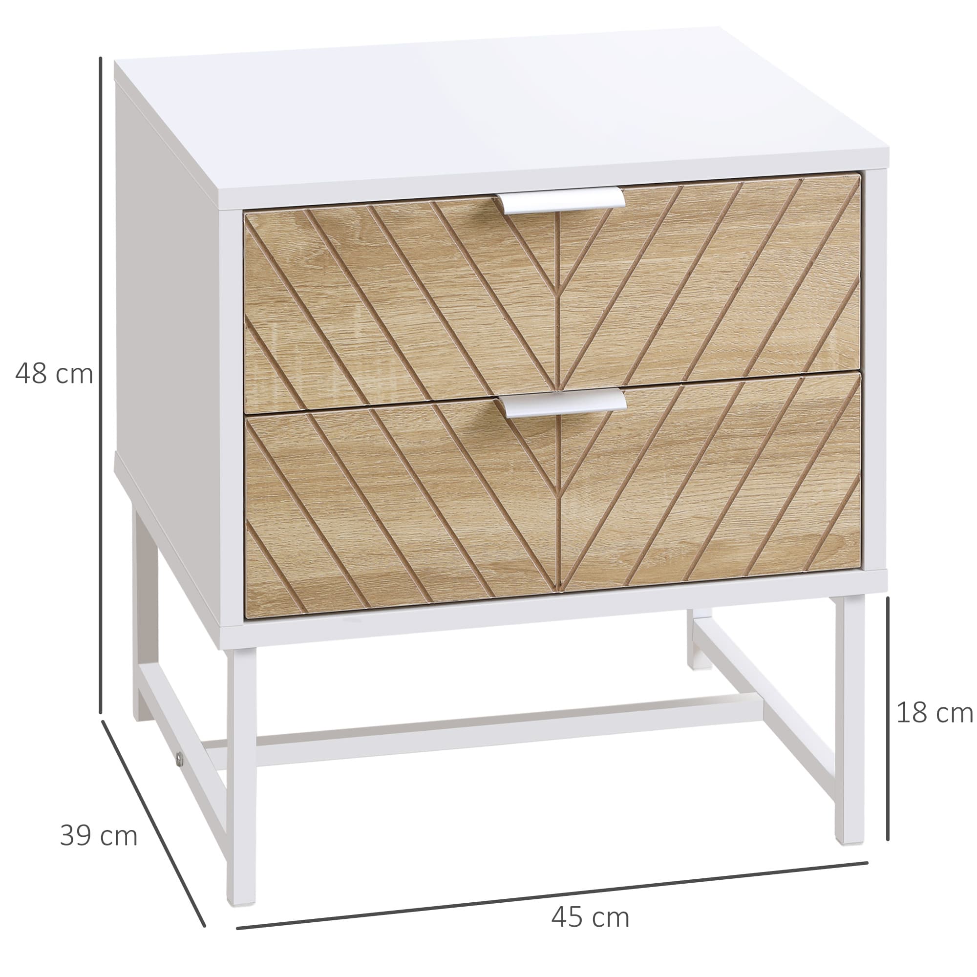 Transform Your Space with this Modern 2-Drawer Bedside Table - image 2