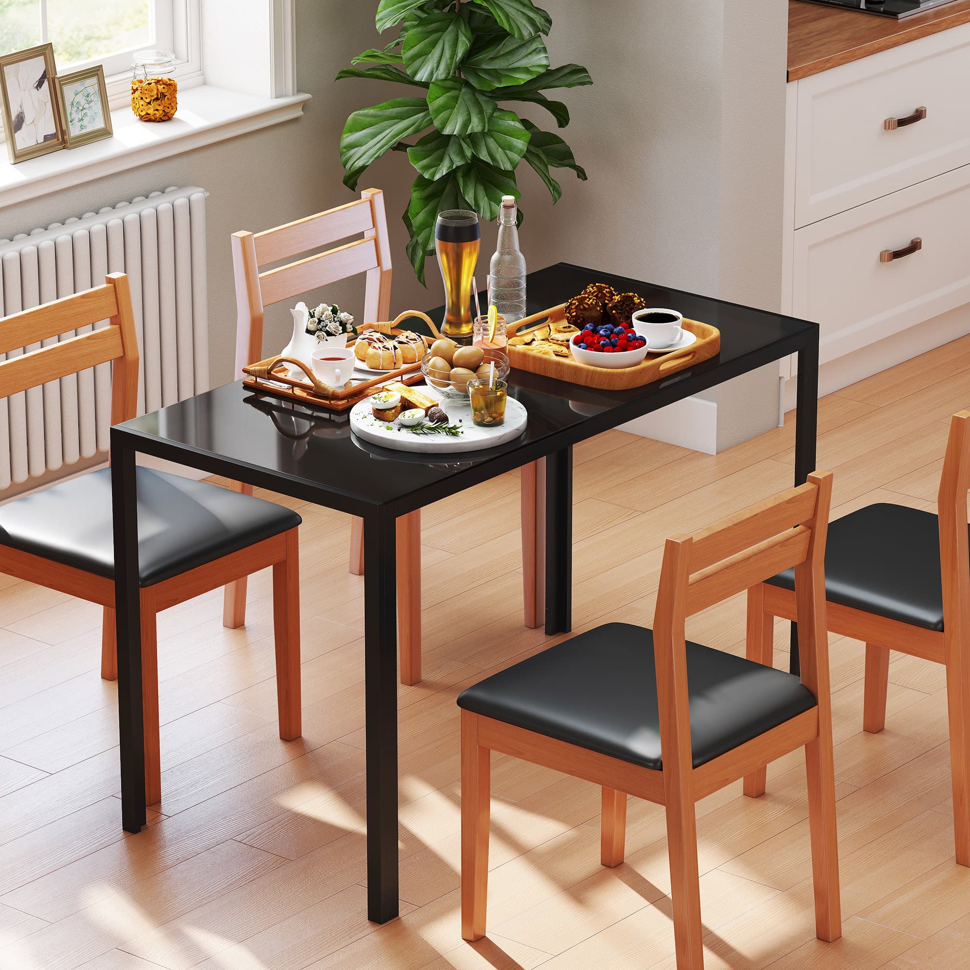 Transform Your Dining Space with this 4 Seater Glass Table - image 5