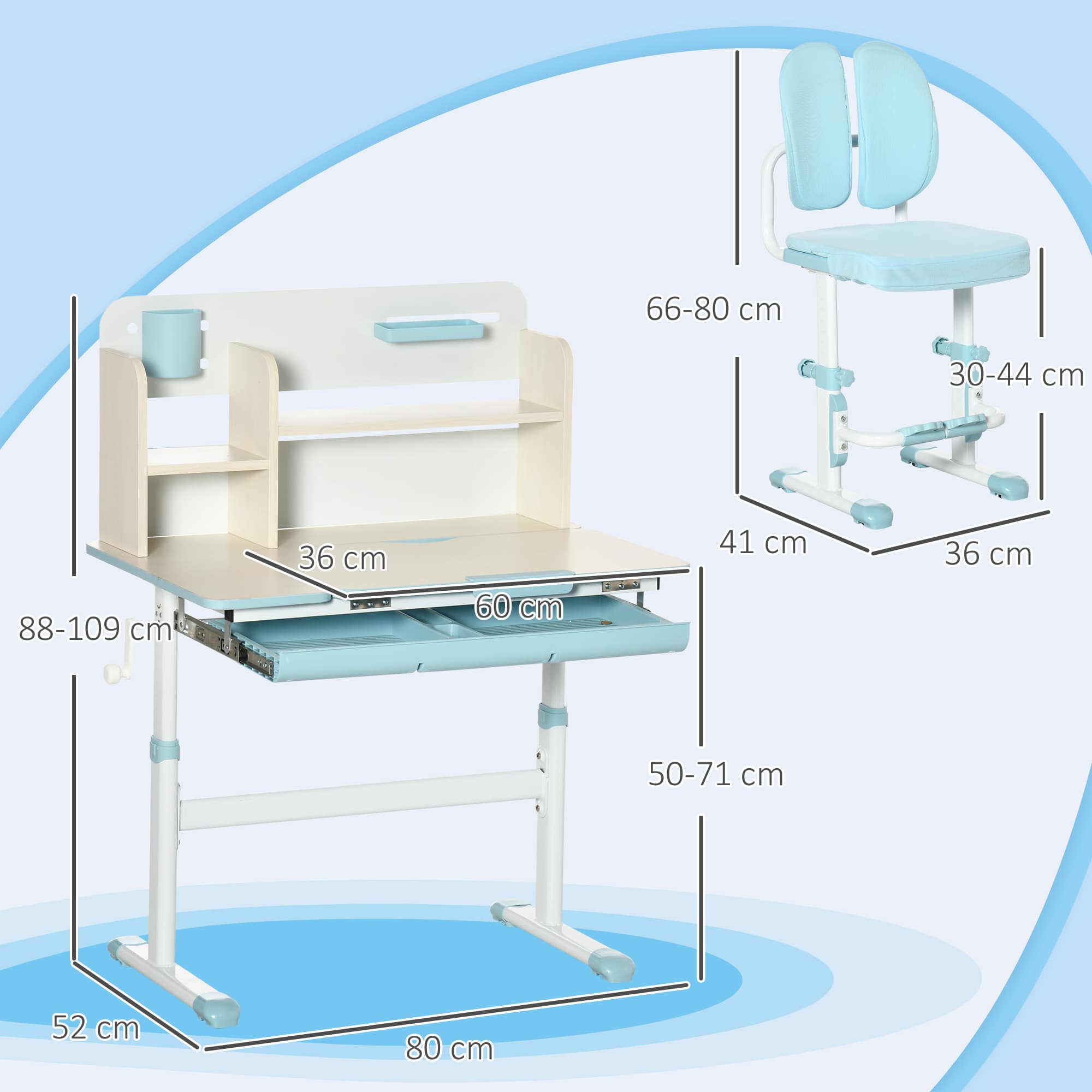 Transform Their Study Space with this Blue Kids Desk Set - image 3