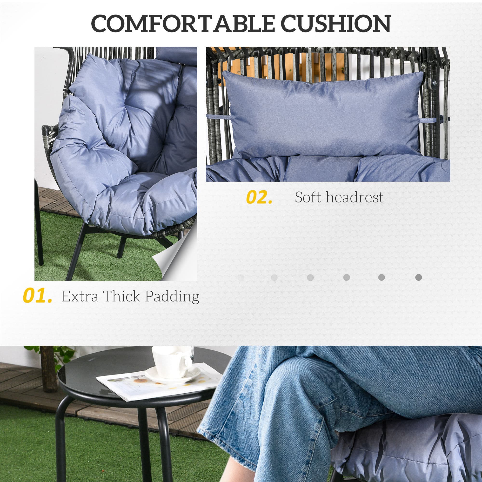 Transform Your Space with this Grey Rattan Egg Chair - image 5