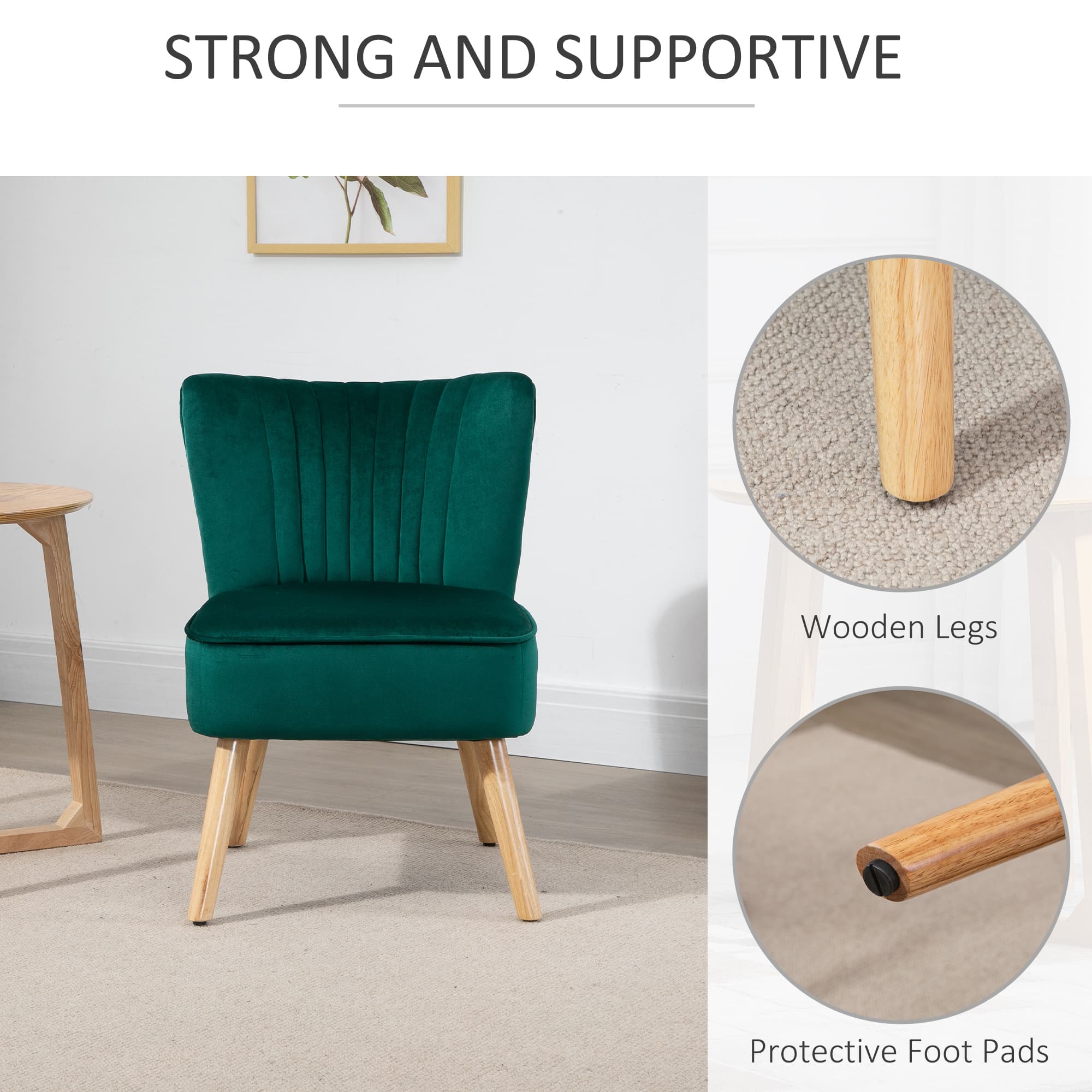Transform Your Space with this Green Velvet Accent Chair - image 2
