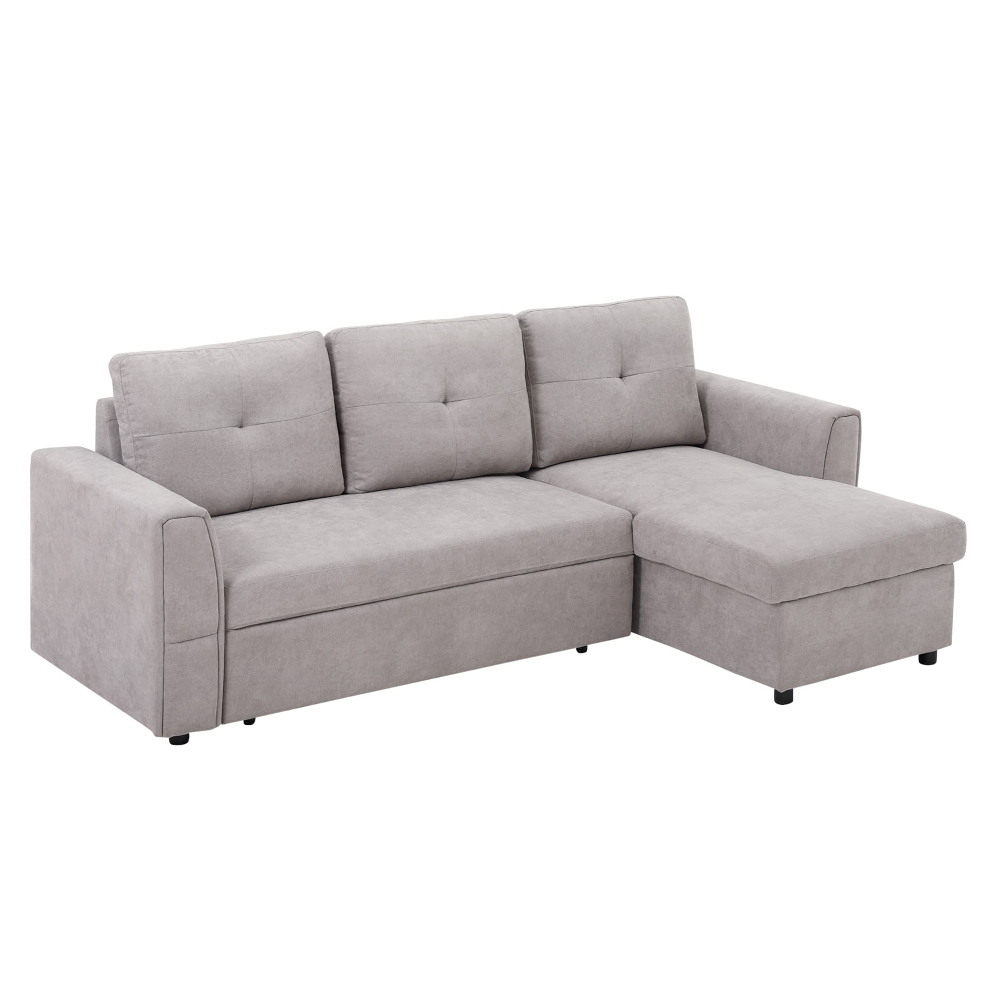 Transform Your Space With This Light Grey Corner Sofa Bed - Grey