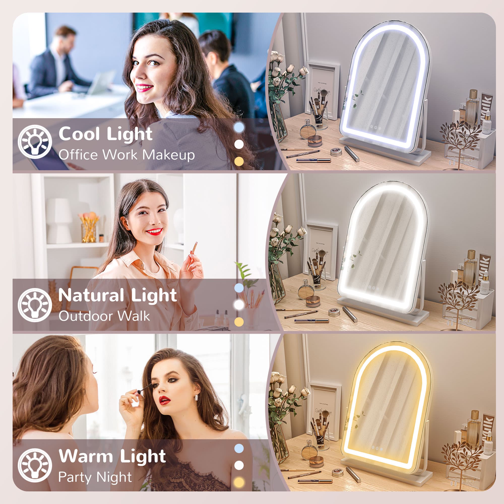 Transform Your Routine with this Dimmable White LED Vanity Mirror - image 5