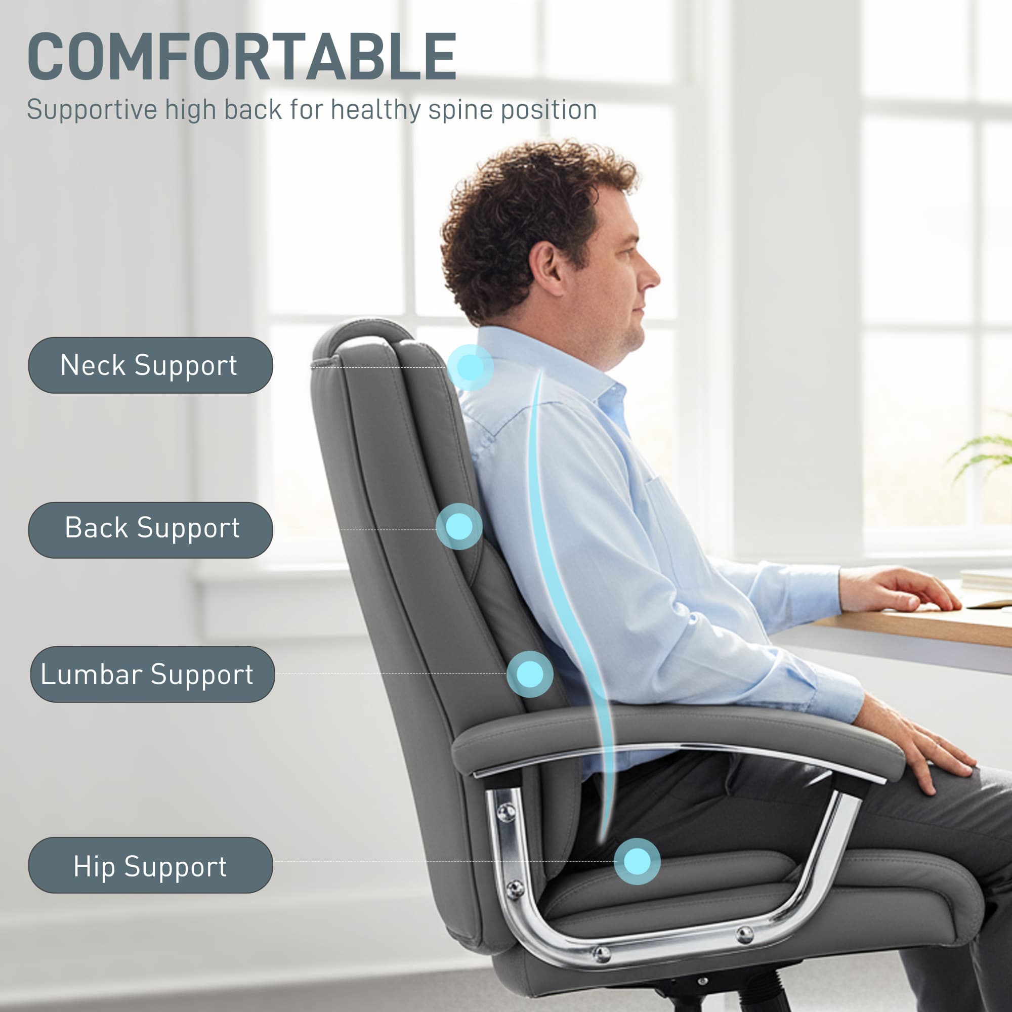 Transform Your Workspace with this 180kg Big & Tall Chair - image 3