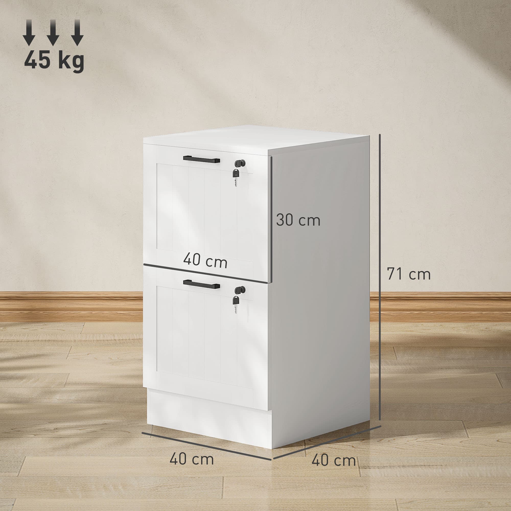 Transform Your Workspace with this Secure 2-Drawer Filing Cabinet - image 1