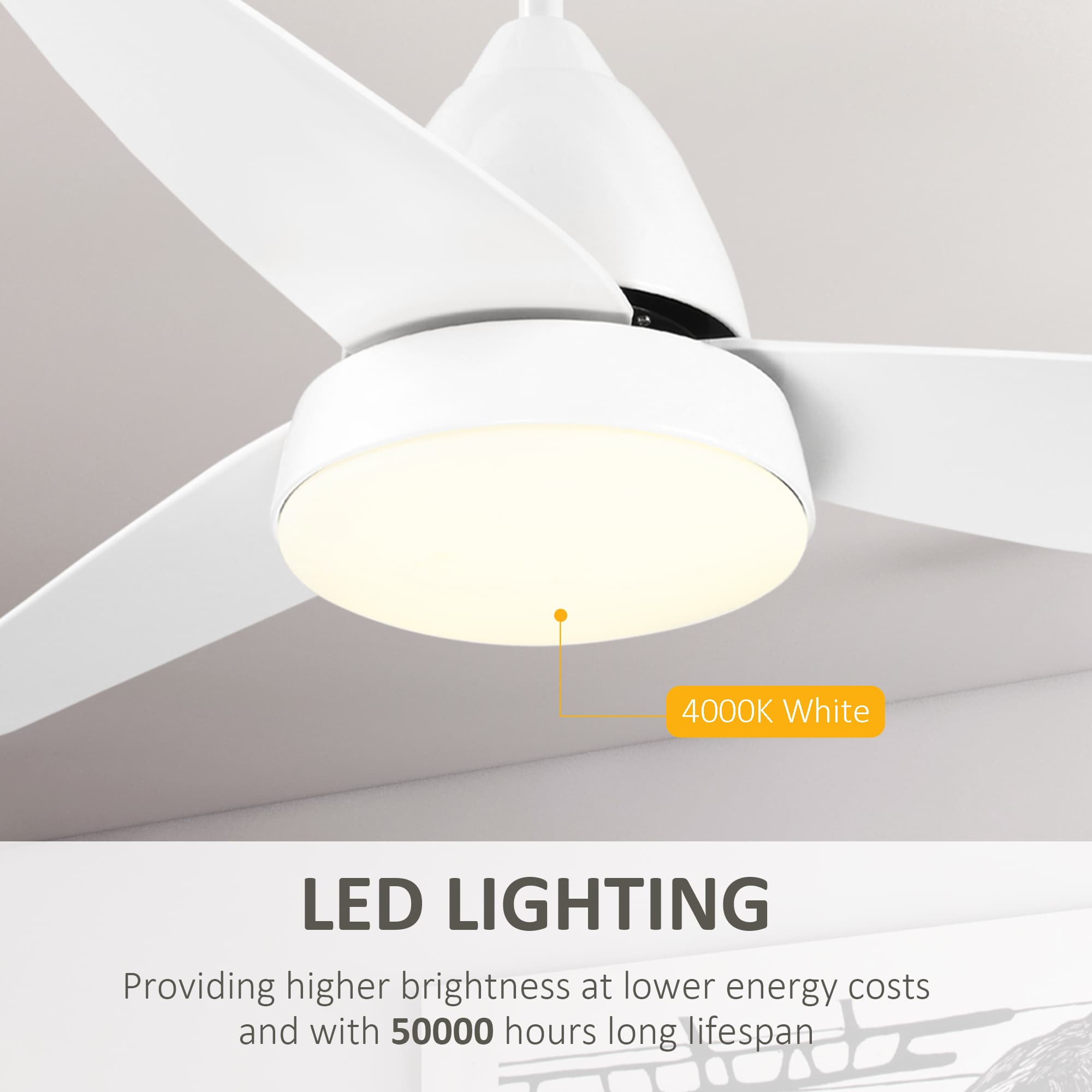 Modern White LED Ceiling Fan for Effortless Year-Round Comfort - image 1