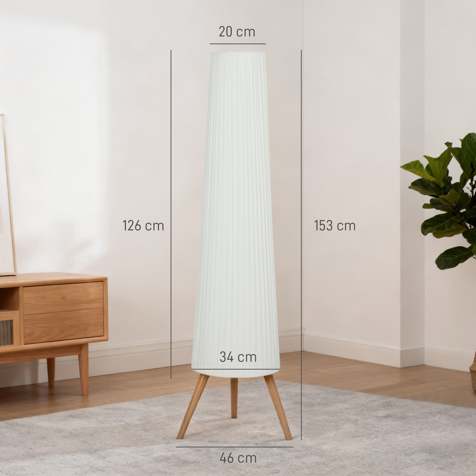 Soft, dimmable tripod floor lamp for calm rooms - image 9