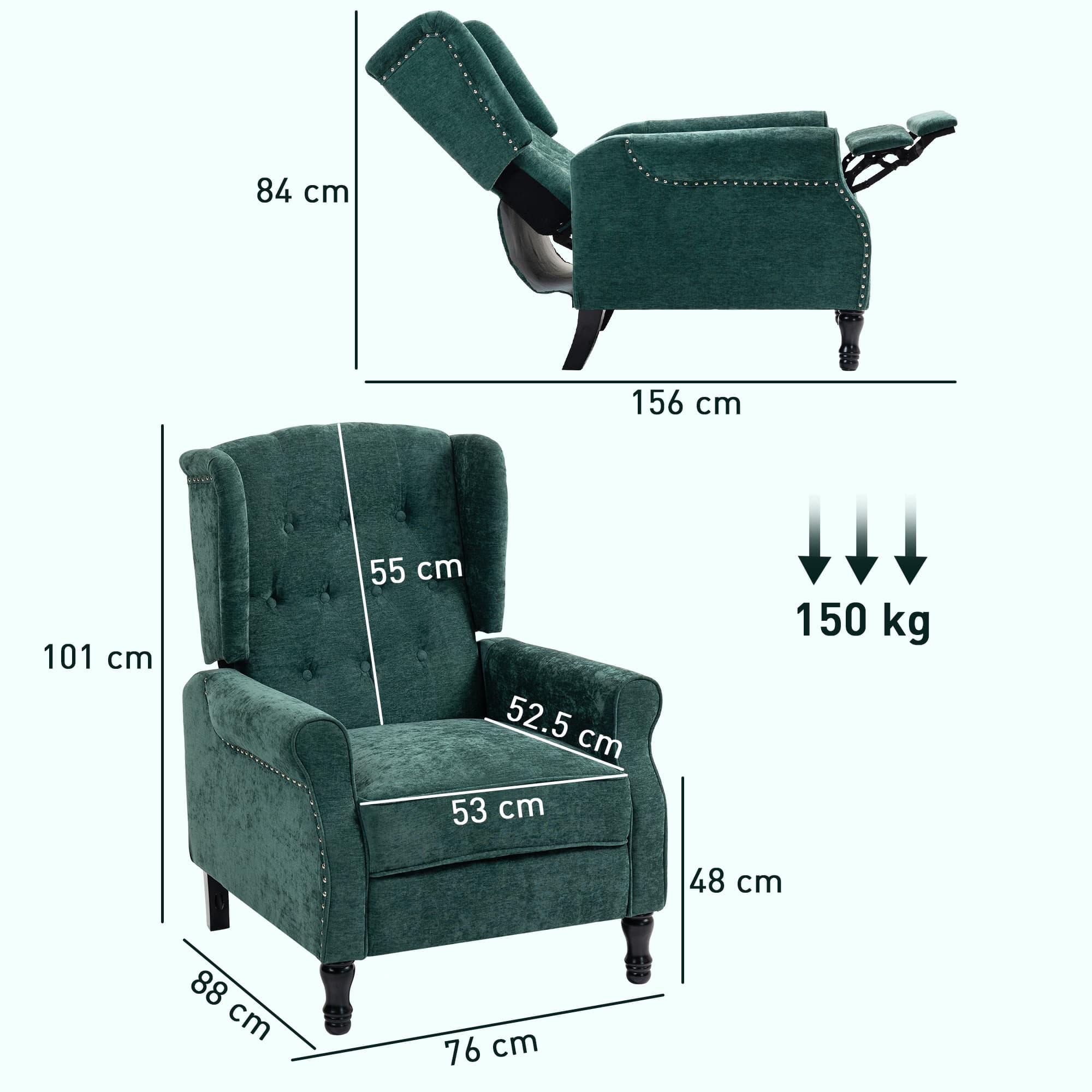 Transform Your Comfort: Dark Green Vintage Recliner Armchair - image 4