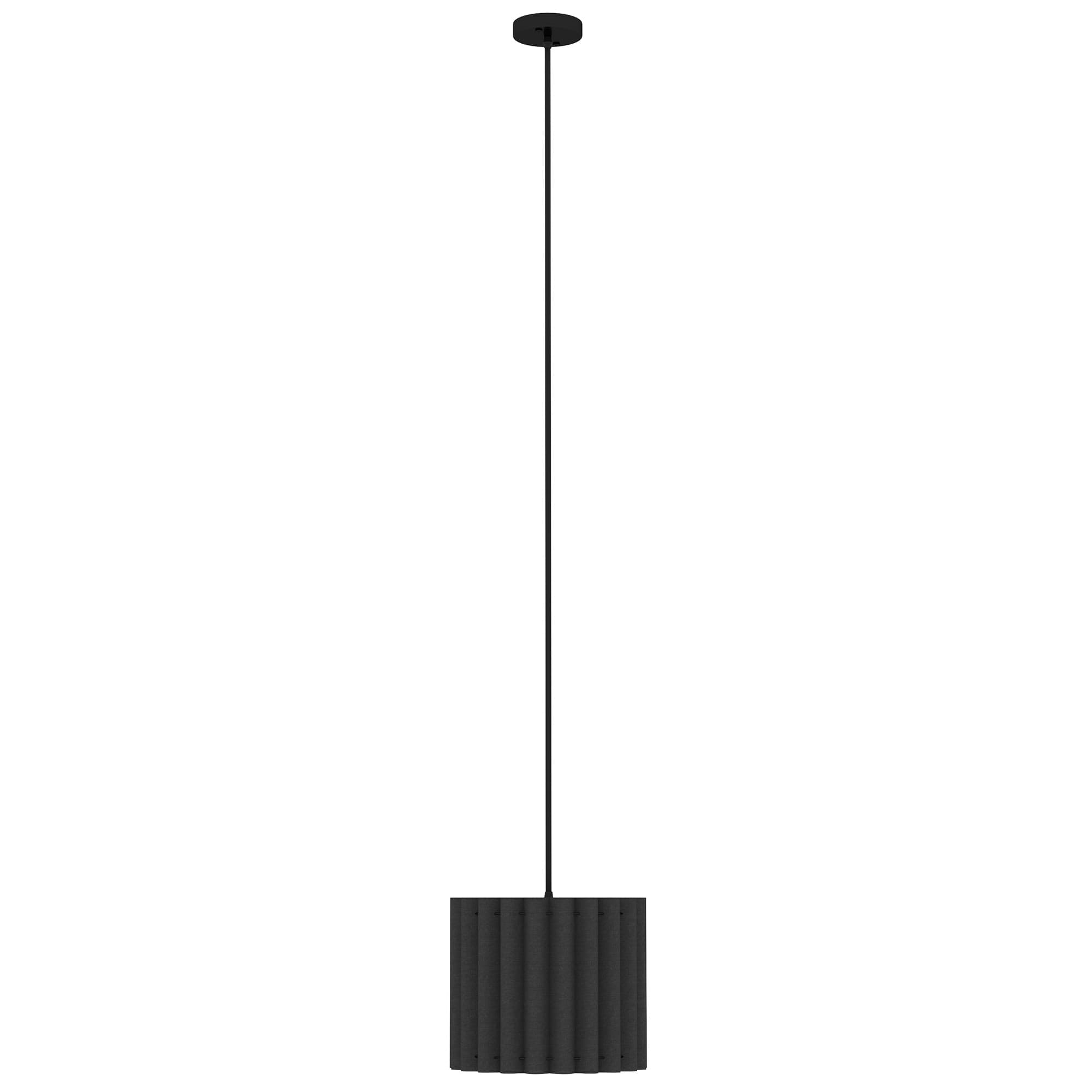 Black Linen Pendant Light for Soft Room Lighting - Black