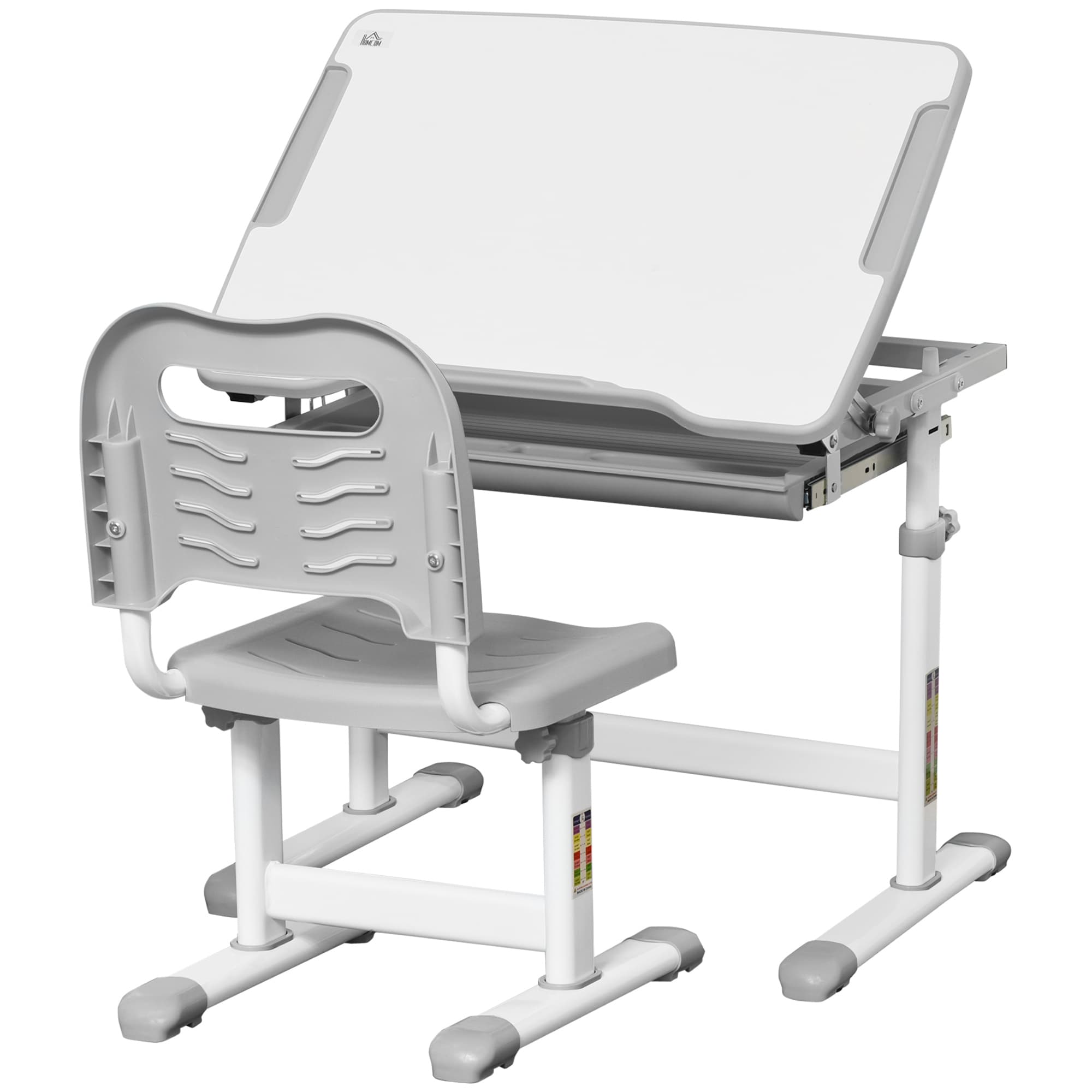 Transform Their Study Space with this Adjustable Desk Set - Grey