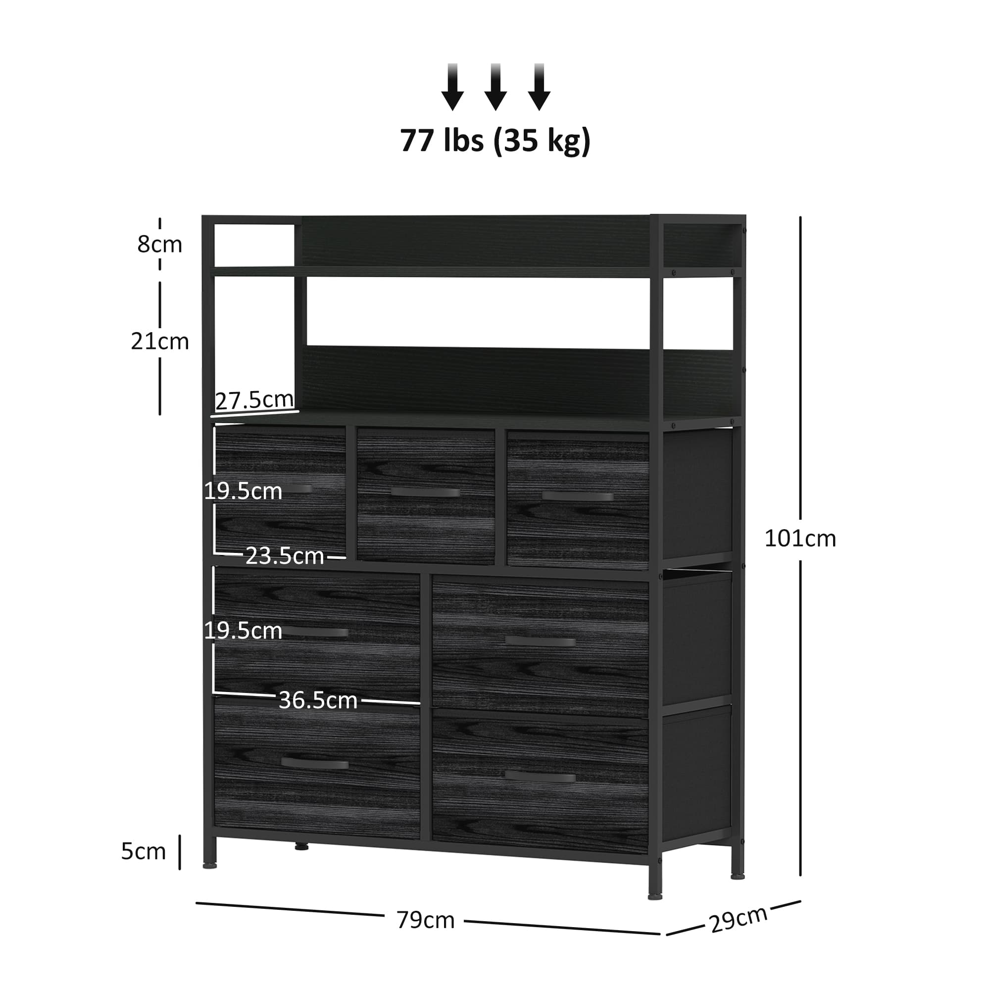 Transform Your Space with this Rustic 7-Drawer Fabric Chest - image 5