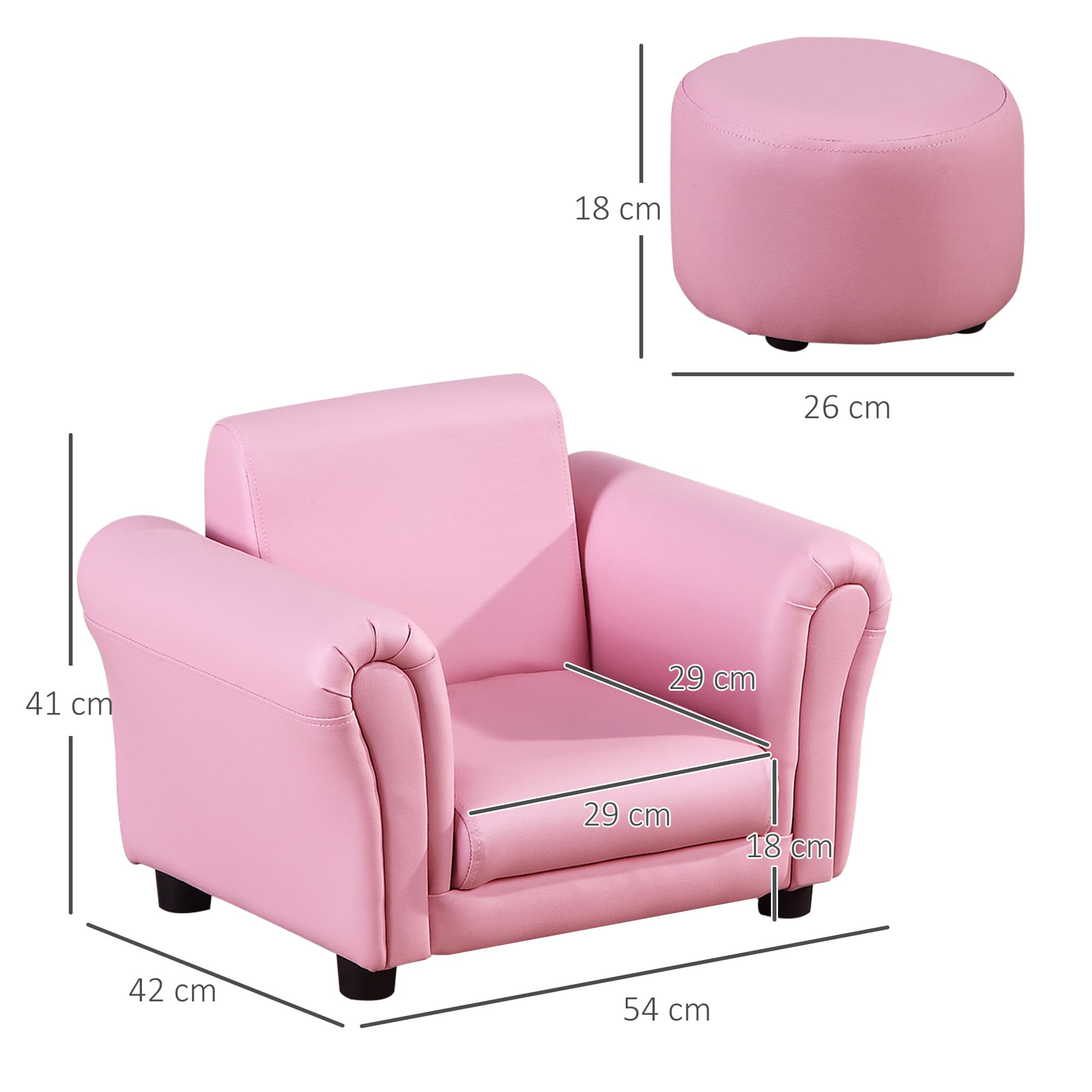 Transform Playtime with this Pink Toddler Sofa & Stool Set - image 2