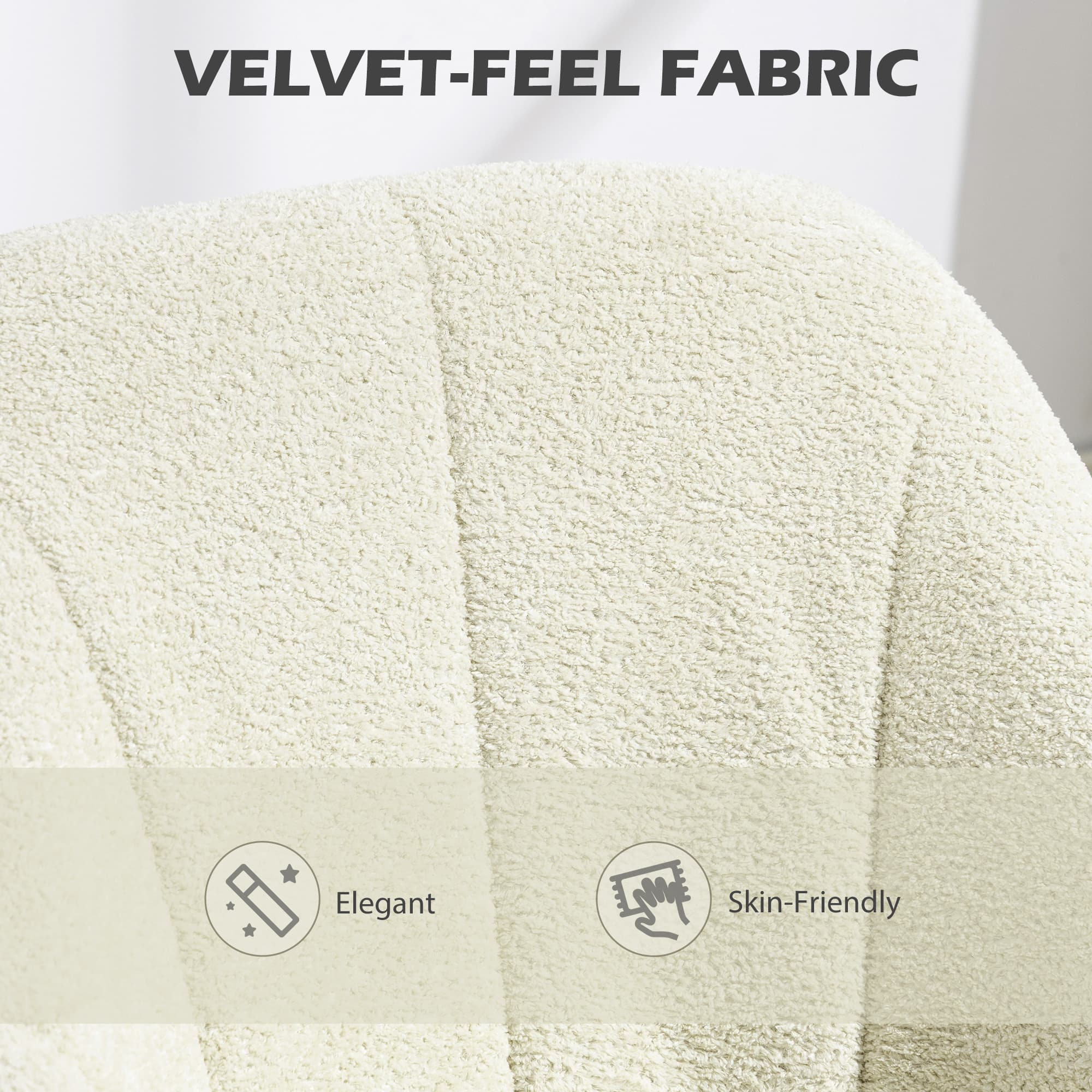 Transform Your Workspace with this Beige Velvet Office Chair - image 1