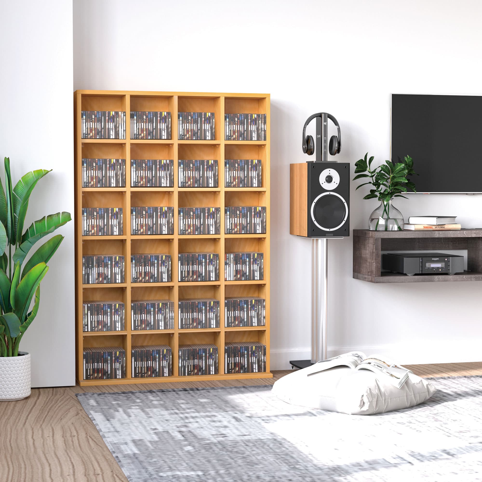 Transform Your Media Collection With This Beech Wood Storage Unit - image 3