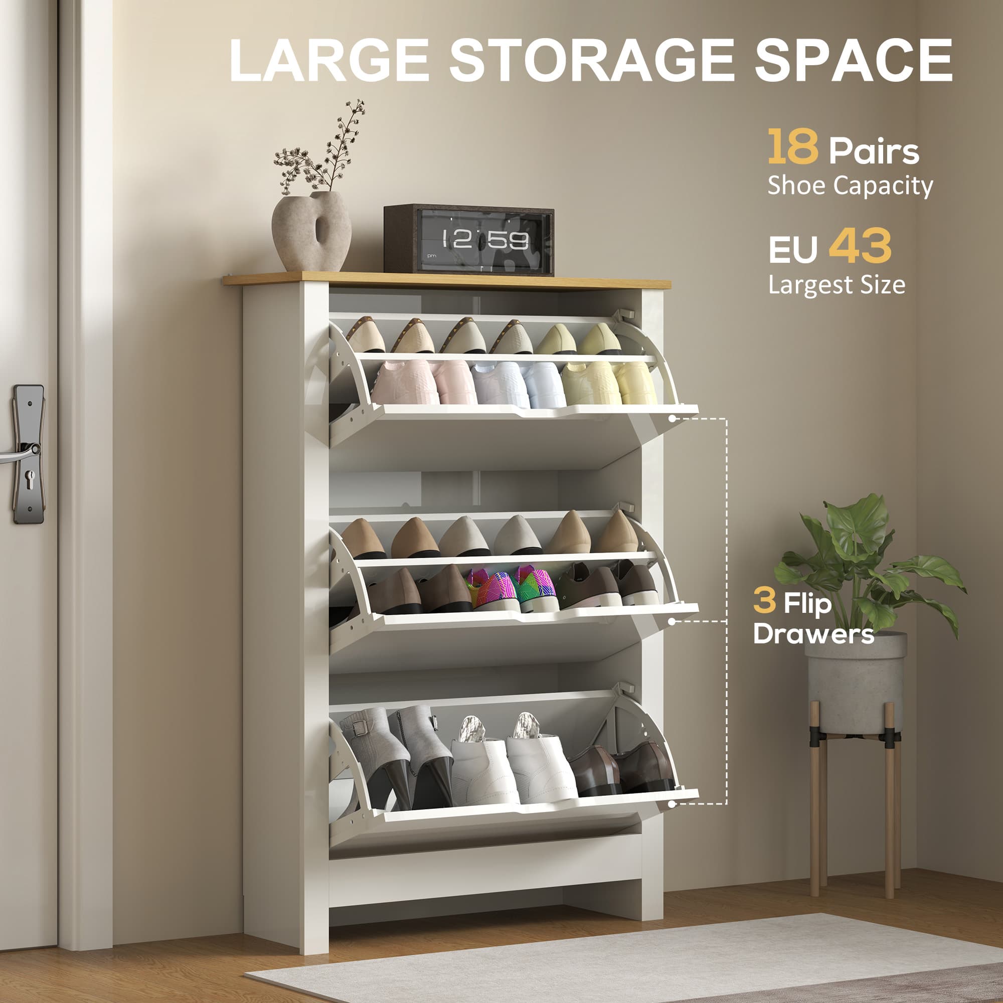 Transform Your Hallway With This Slim High Gloss Shoe Cabinet - image 1