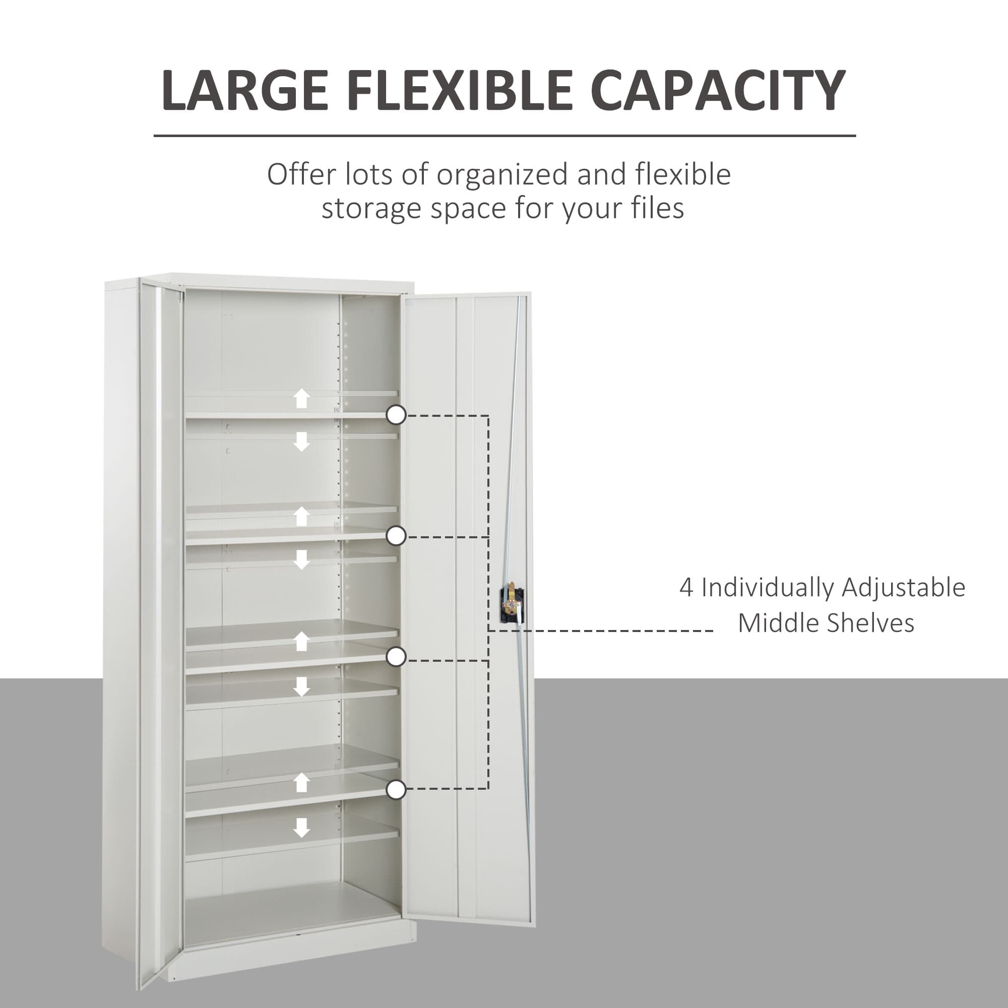 Secure Your Workspace with the Vinsetto Tall Lockable Cabinet - image 5