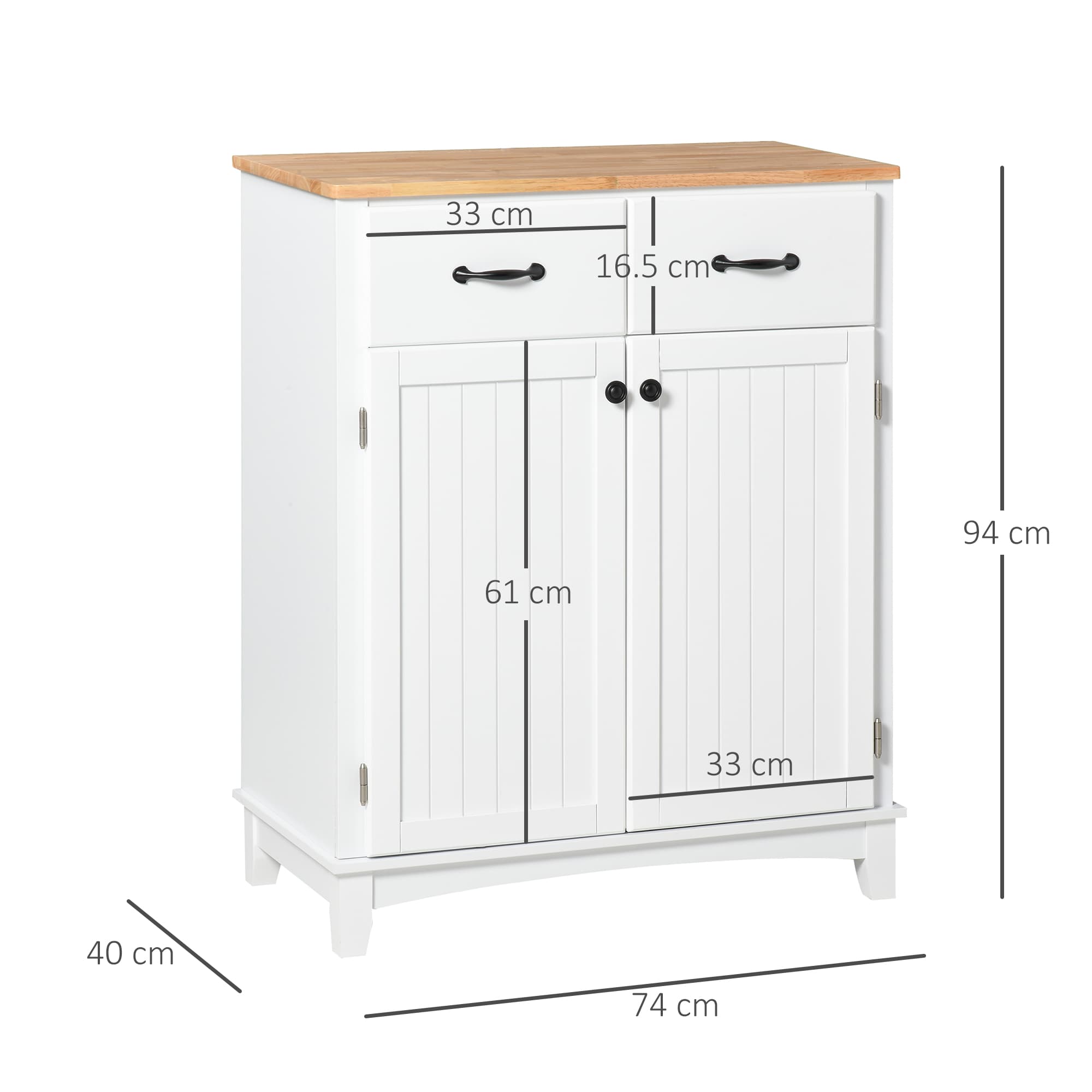 Effortless Kitchen Storage: Modern White Cupboard & Drawers - image 1