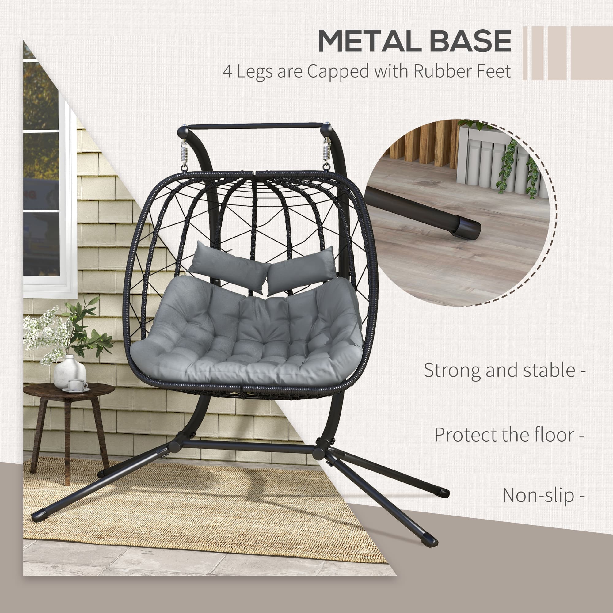 Transform Your Space with this Two-Seater Hanging Egg Chair - image 2