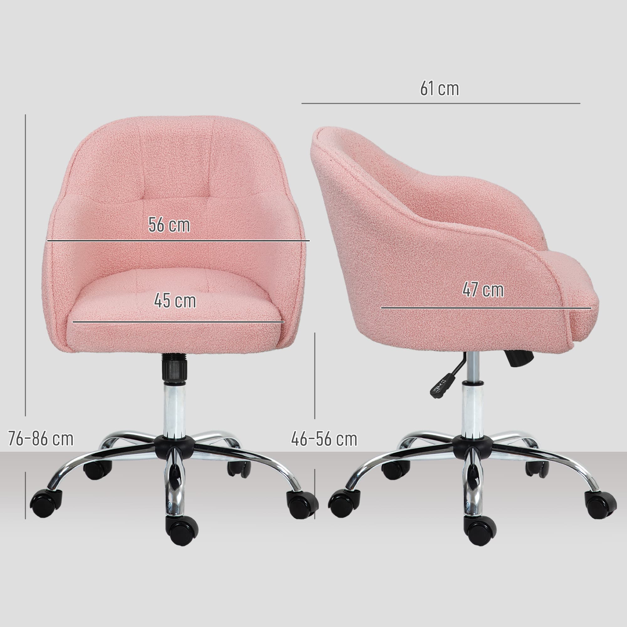 Transform Your Workspace with this Pink Teddy Fleece Chair - image 1
