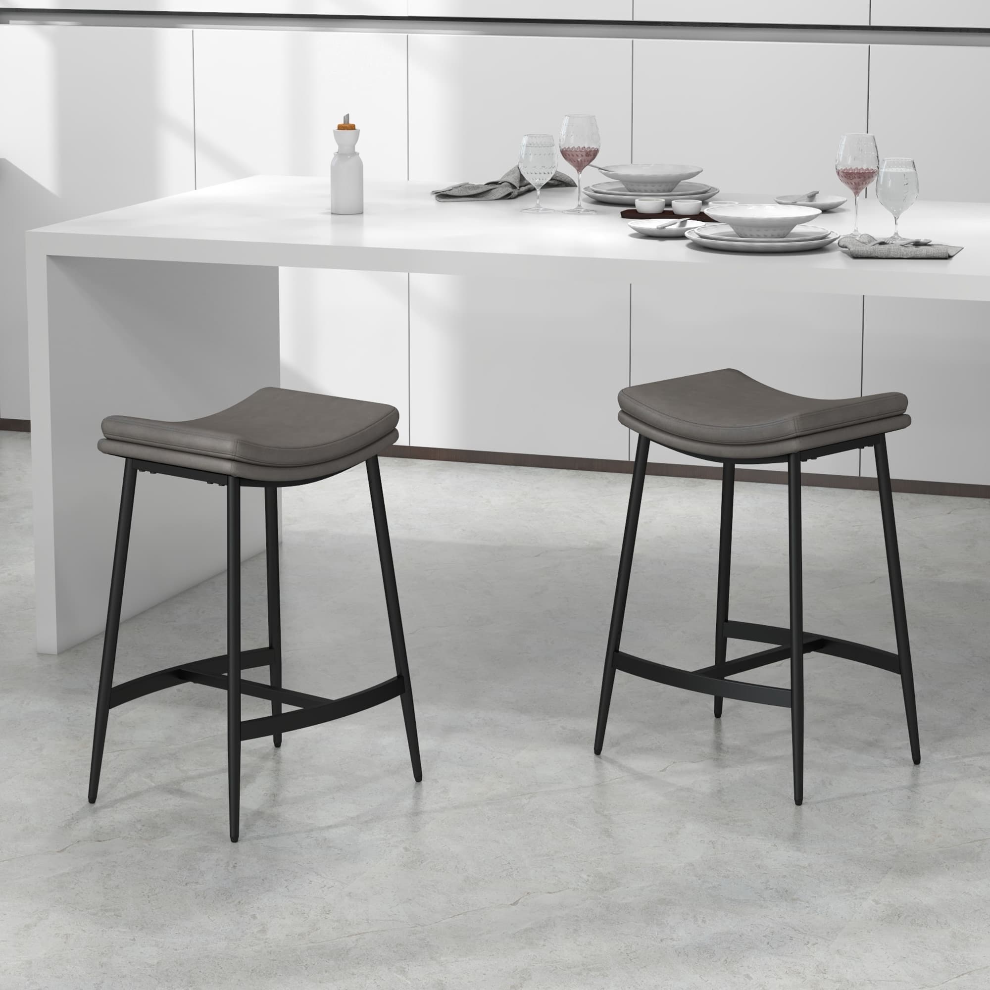 Transform Your Kitchen with Grey Industrial Bar Stools - image 2