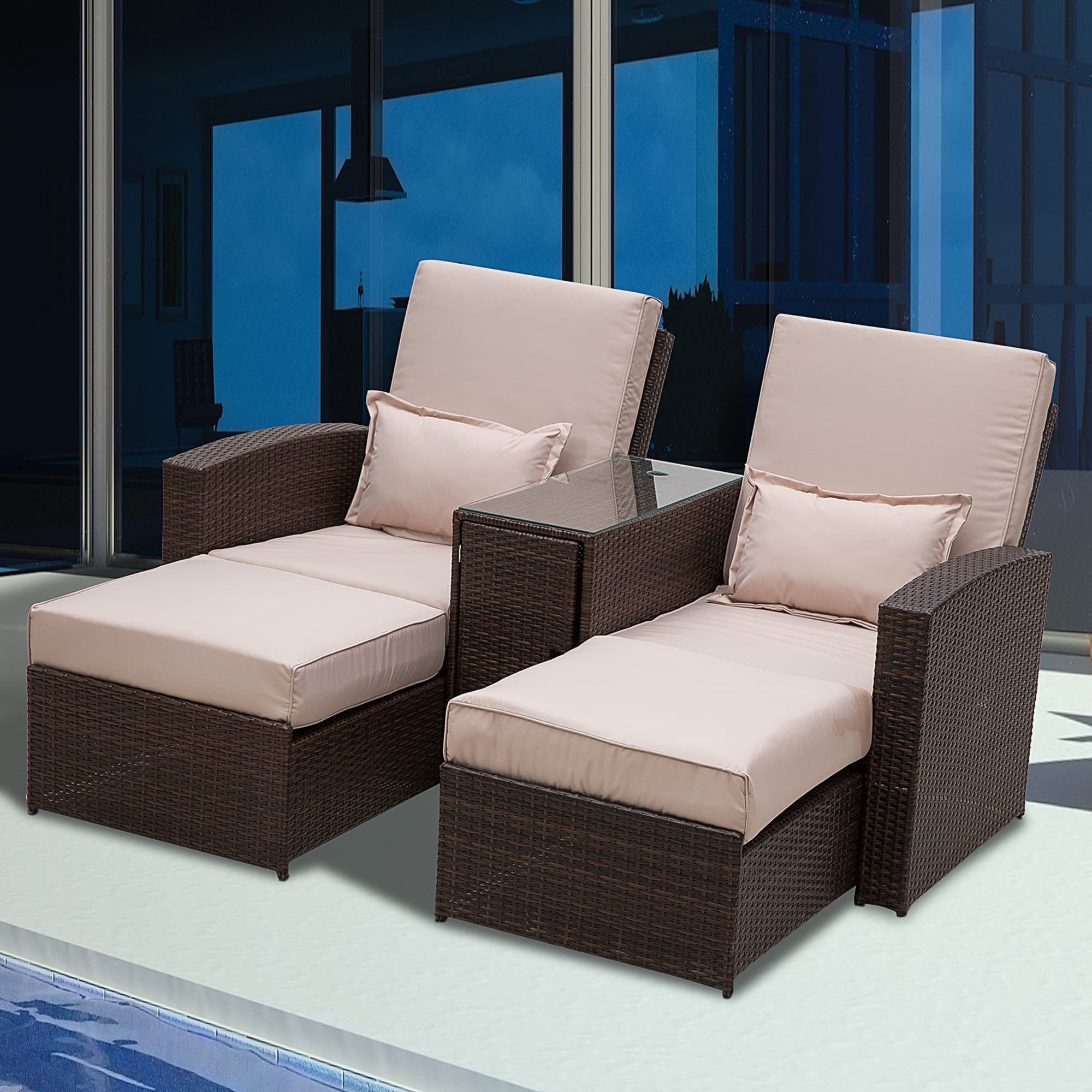 Transform Your Garden with this 2-Seater Rattan Lounger - image 2