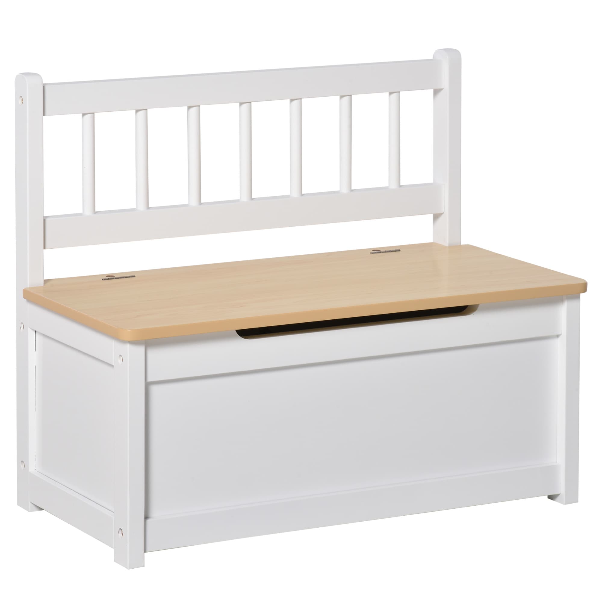 White Toy Box Bench for Children's Rooms - White