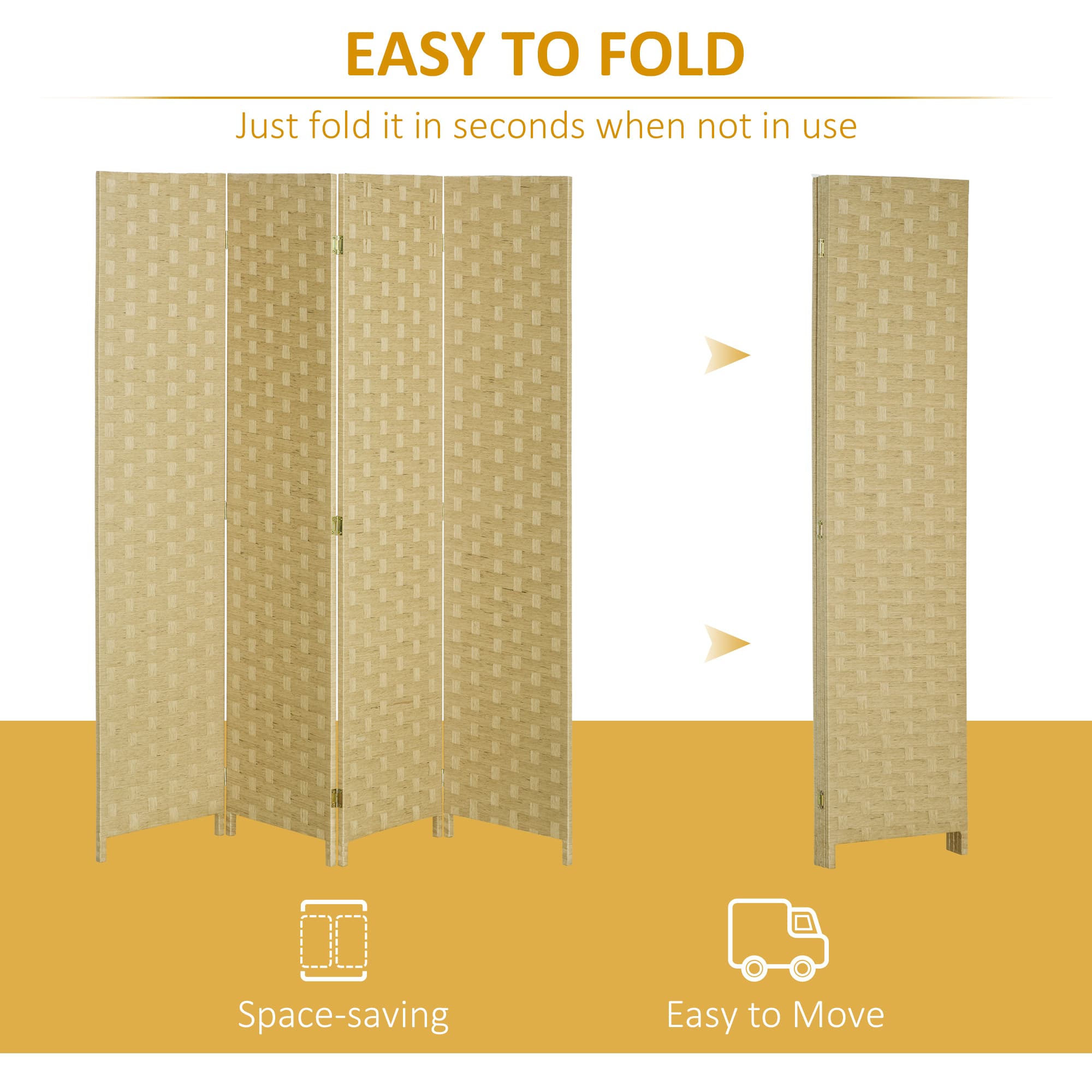 Create Instant Privacy with this 4-Panel Wicker Room Divider - image 4