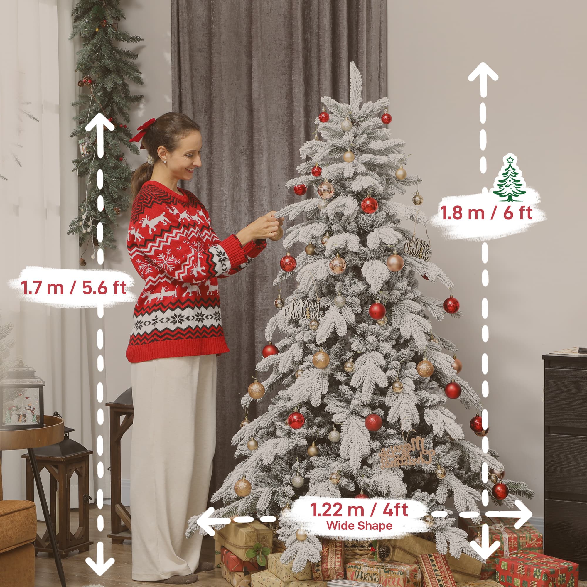 6ft Super Flocked Christmas Tree for a Winter Wonderland - image 5