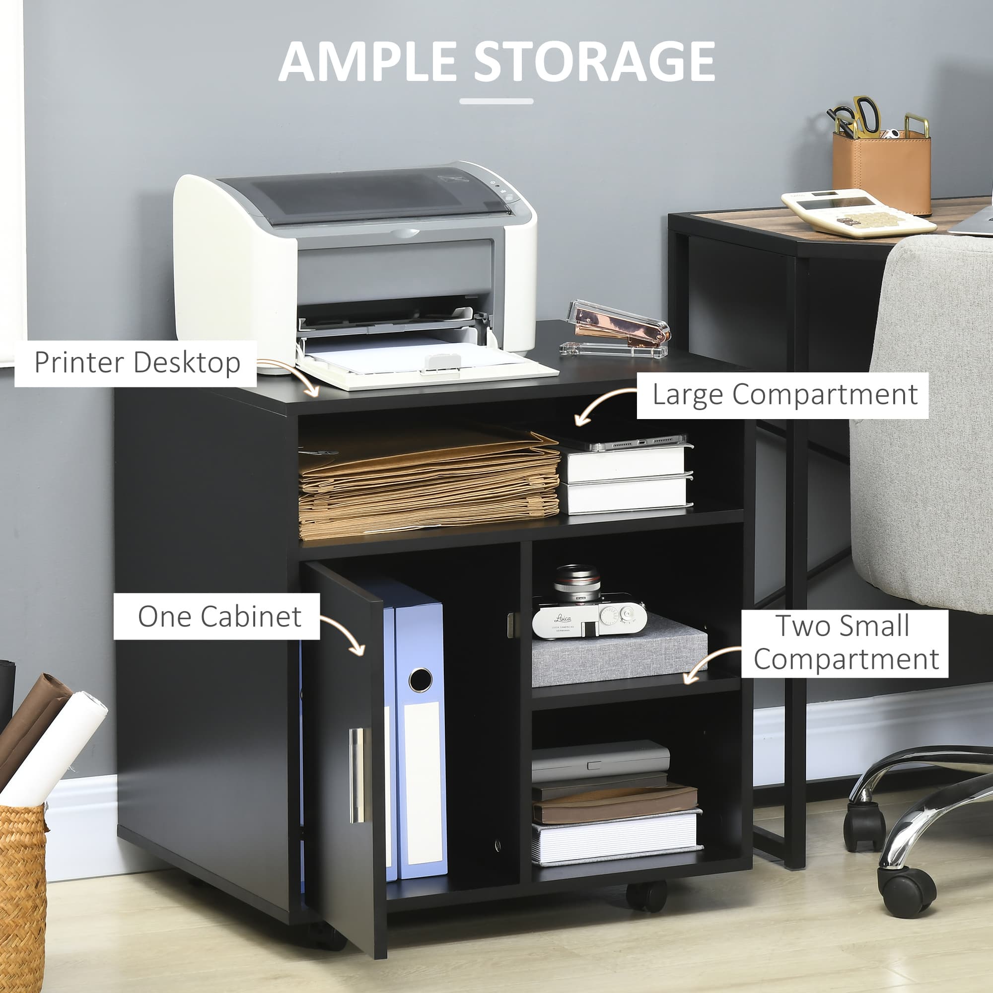 Transform Your Office with this Mobile Printer Storage Unit - image 1